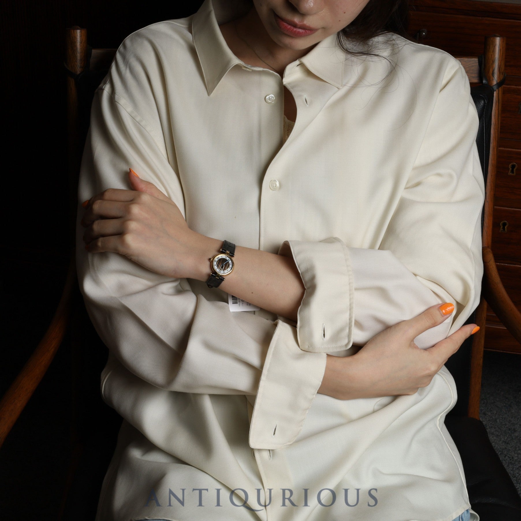 Cartier Must Vendôme VLC SM 590004 Quartz SV925 Genuine buckle (GP) Front Trinity dial Box, booklet, warranty card (1989) Complete service completed at a Cartier boutique