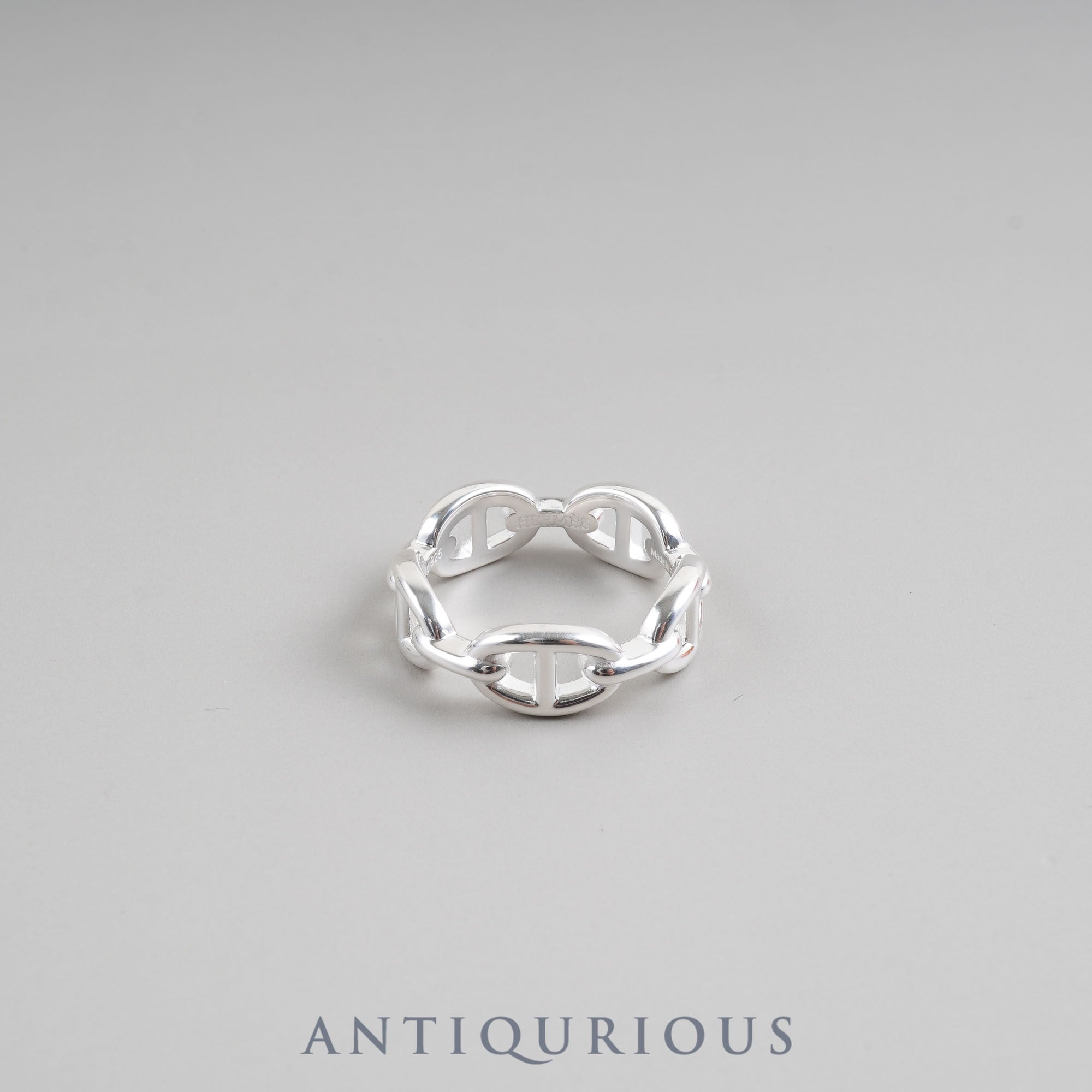 Hermes Ring Chaine d'Ancre Ancienne #58 Size 17.5 SV925 Box