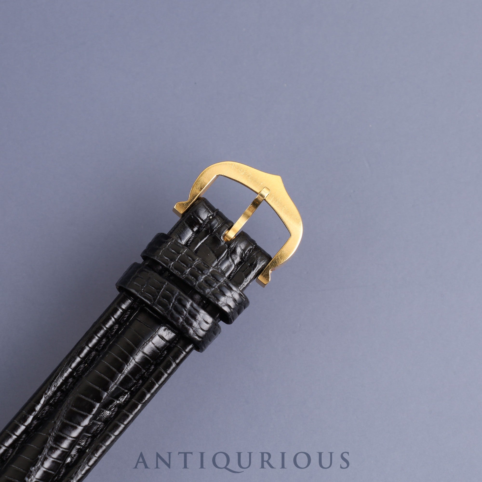 カルティエ サンチュール SM 78100 手巻き Cal.78-1 YG 革 純正尾錠(750YG)ホワイトローマン文字盤 オーバーホール済み