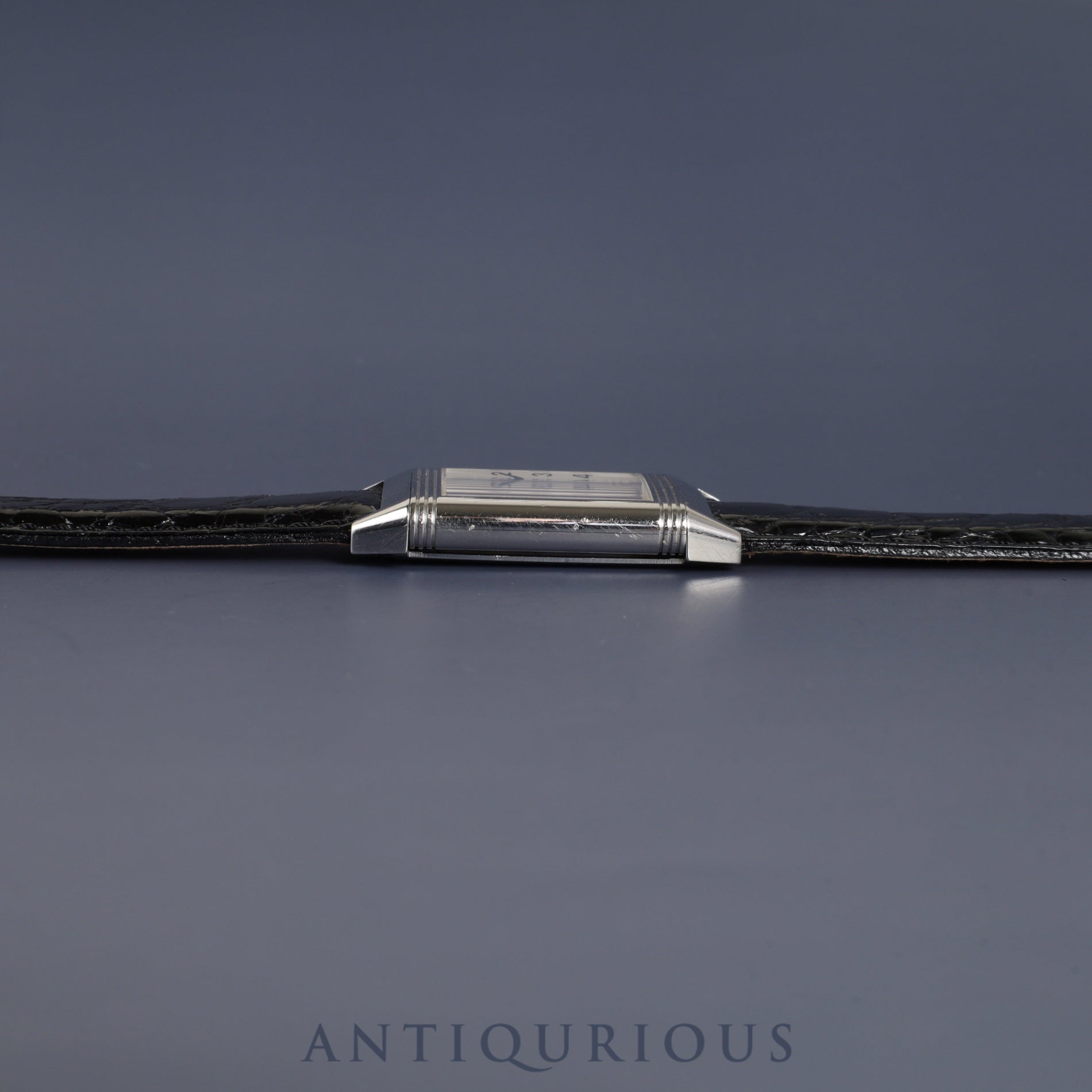 Jaeger-LeCoultre Reverso Classic 250.8.86 Manual Winding Caliber 846/1 Stainless Steel Leather Strap with Genuine Stainless Steel Buckle Silver Arabic Dial (Slight Scratches on Back) Overhauled