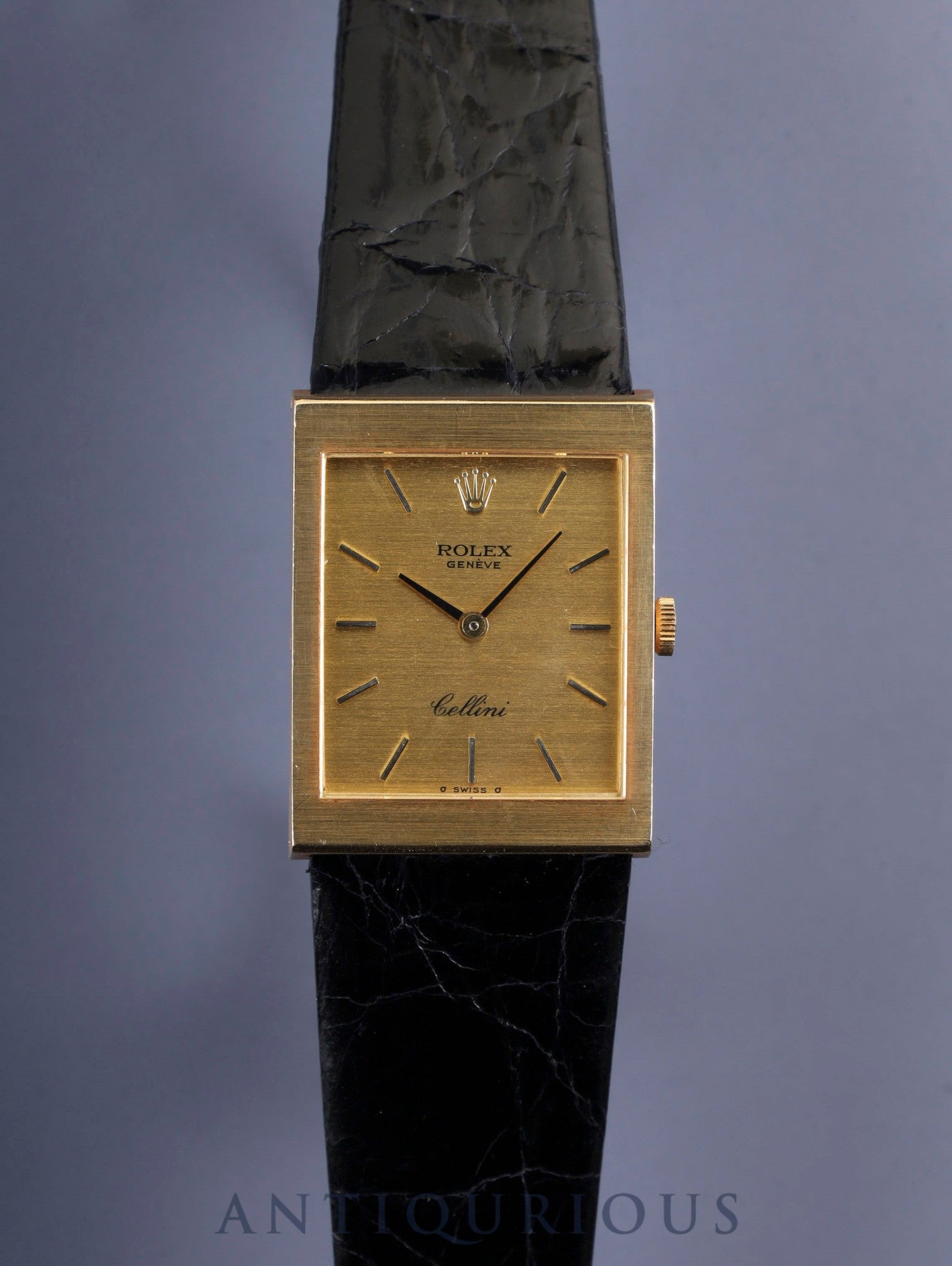 ロレックス チェリーニ 4014 手巻き Cal.1600 750YG 革 純正尾錠(GP) シャンパン文字盤 35番台(1972年) オーバーホール済み