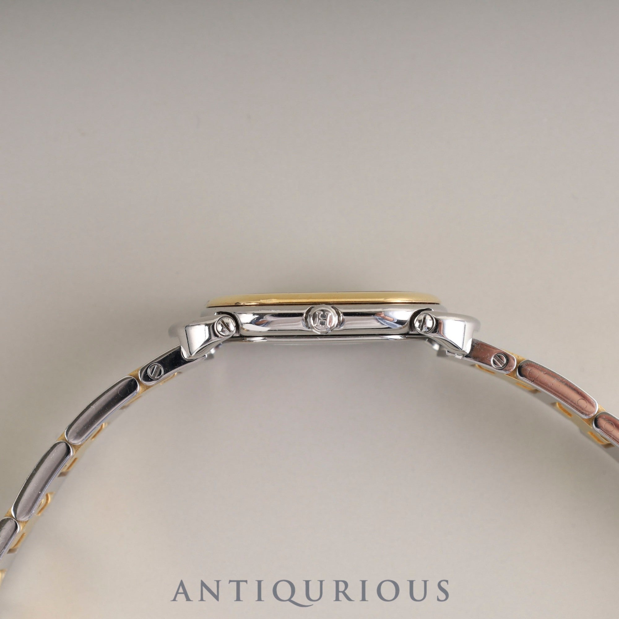 エルメス ラリー RA1.220 クォーツ Cal.976.001 SS/GP SS/GP ホワイト文字盤 オーバーホール済み