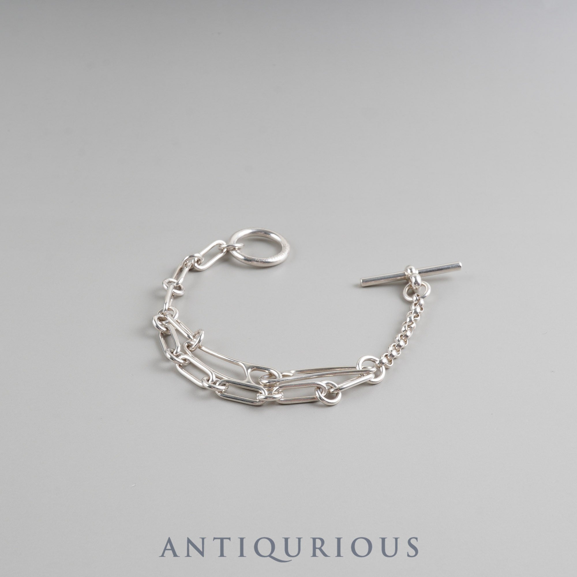 Hermes Chaine d'Ancre Punk ST Bracelet, wrist circumference approximately 16cm, SV925, box, 21 years engraved