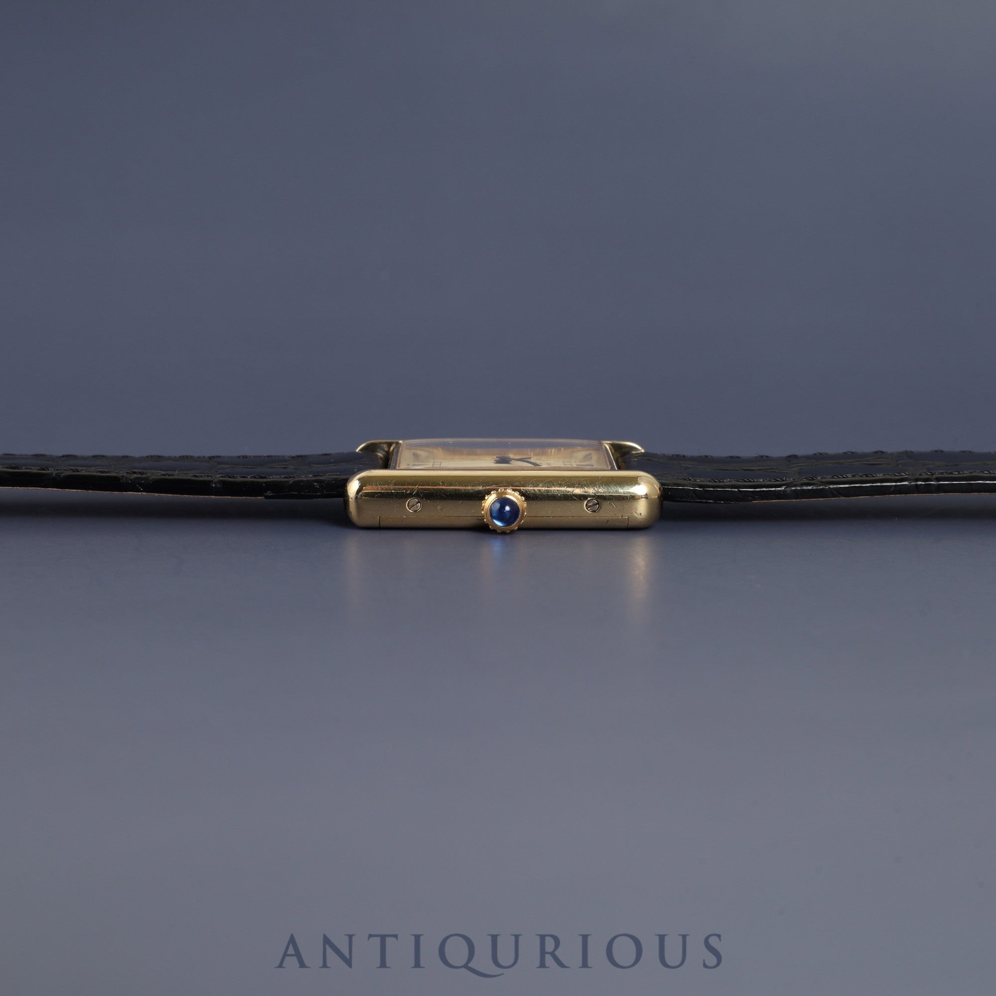 Cartier Must Tank LM Manual winding Cal.78-1 SV925 Leather Genuine buckle (GP) Ivory Roman dial Overhauled