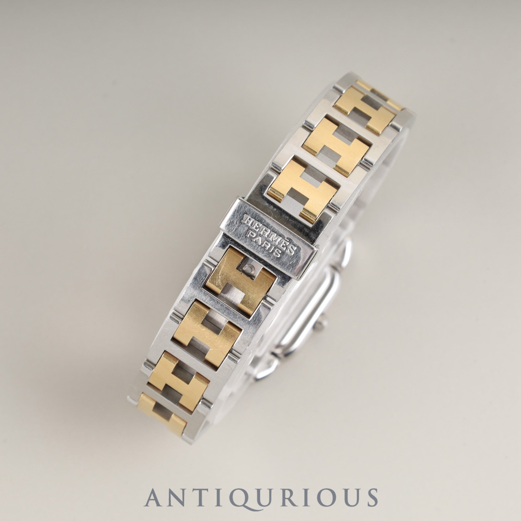 Hermes Rally RA1.220 Quartz Cal.976.001 SS/GP SS/GP White Dial Overhauled