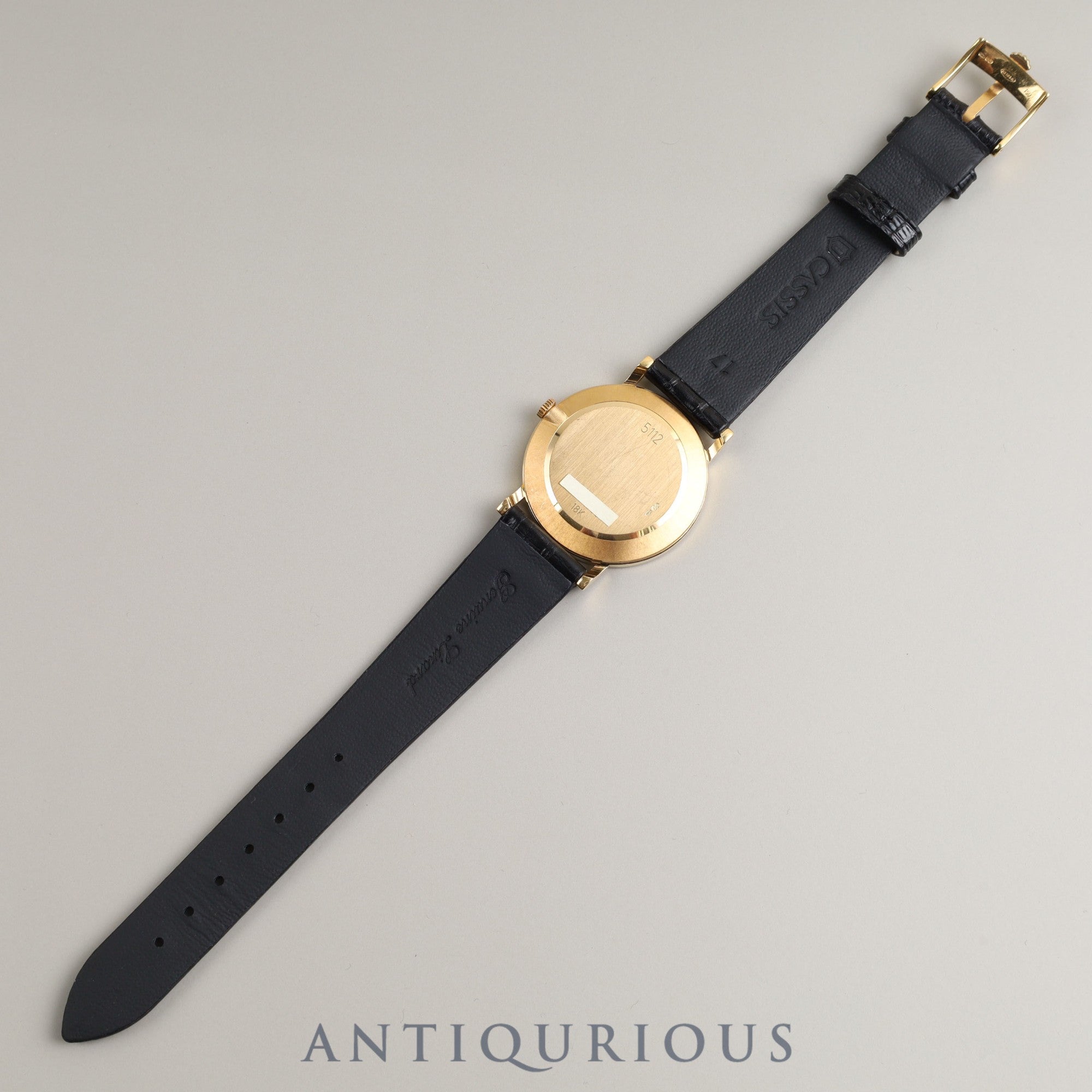 ロレックス チェリーニ 5112 手巻き Cal.1601 18KYG 革 純正尾錠(750)アイボリーローマン コンピューター文字盤 N番 1991年