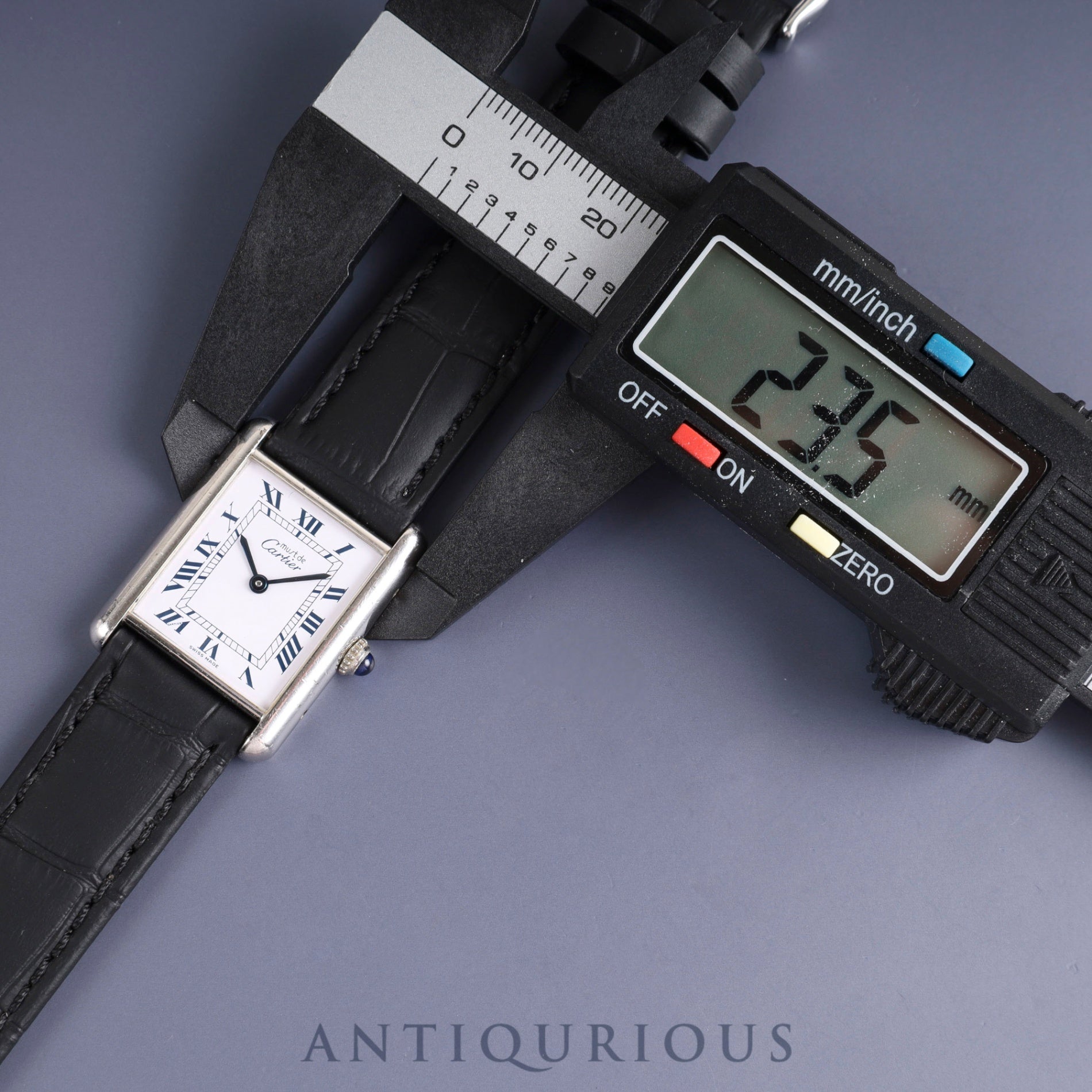 カルティエ マストタンク LM 690006 クォーツ Cal.690 SV925 革 純正尾錠(SS) ホワイトローマン文字盤 オーバーホール済み