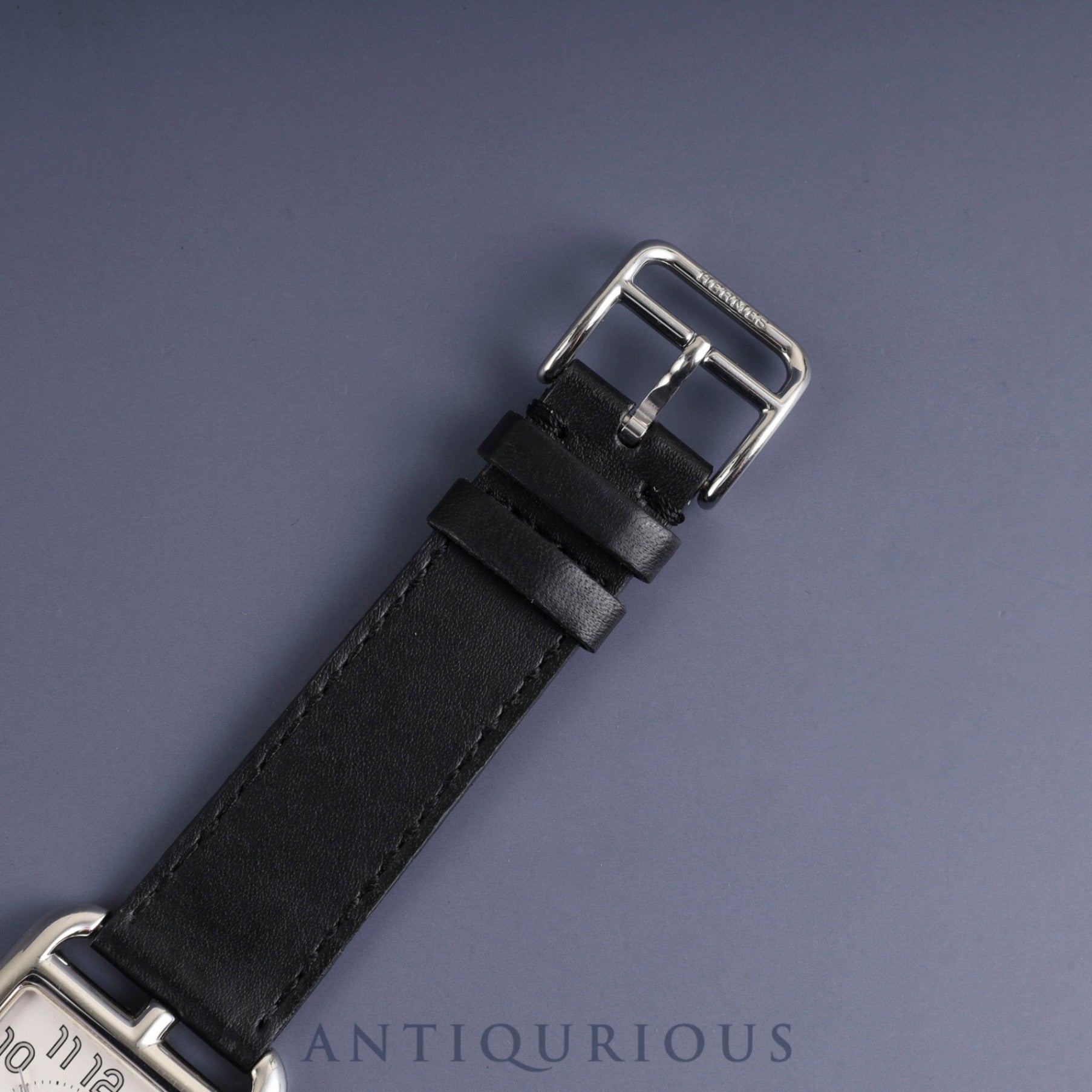 エルメス ケープコッド CC2.710 クォーツ SS 革 純正尾錠(SS) シルバーアラビア文字盤 純正替ベルト(A刻印:2017年) オーバーホール済み