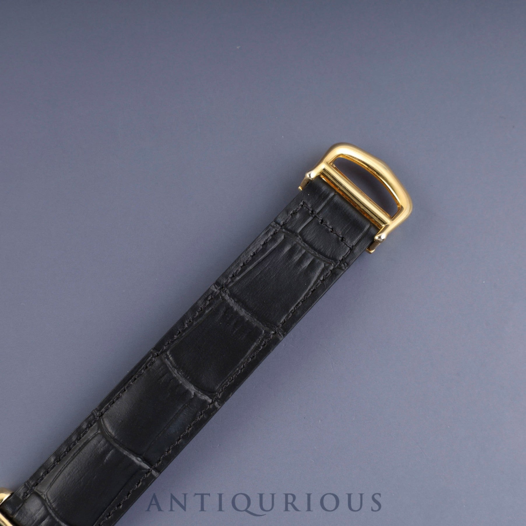 Cartier Must Tank LM, manual winding, Cal. 78-1, SV925, leather, genuine D-buckle (GP), black onyx dial, complete service (full maintenance) completed at a Cartier boutique.