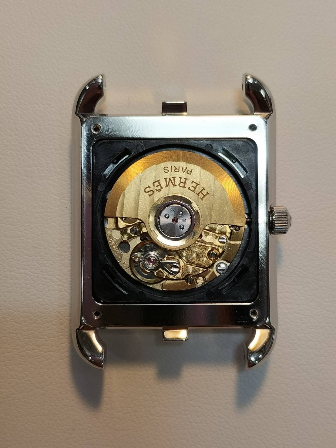 エルメス ケープコッド CC1.710 自動巻き SS 革 純正尾錠(SS)シルバー文字盤 箱 保証書(2001年)オーバーホール済み
