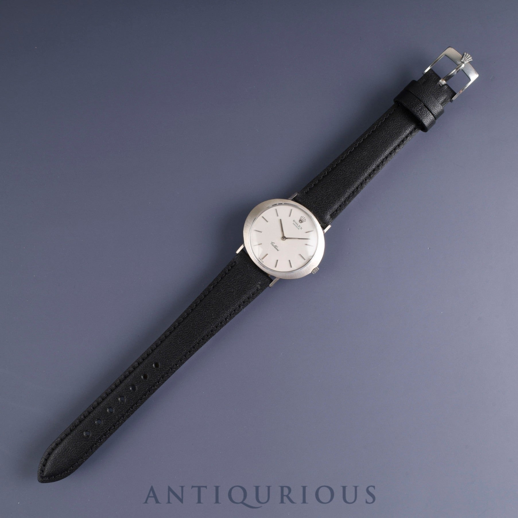 Rolex Cellini 3756 Manual winding Cal.1600 750 Leather Genuine buckle (GP) Silver dial 18th series (1965) Overhauled