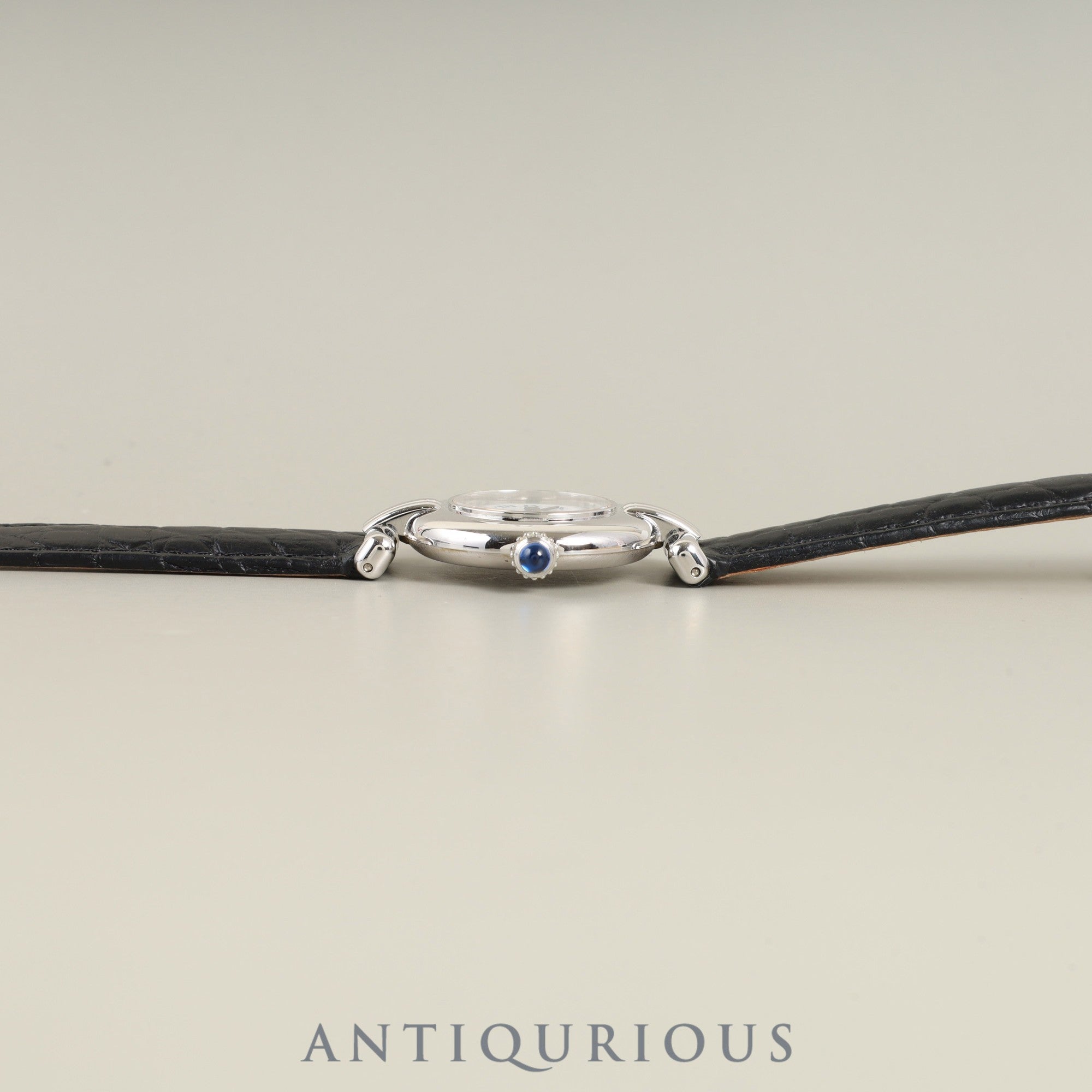 カルティエ マストコリゼ W1001665 / 690002 クォーツ Cal.90.06 SV925 革 純正Dバックル(SS) ホワイトローマン文字盤 箱 冊子 保証書(1995年) オーバーホール済み