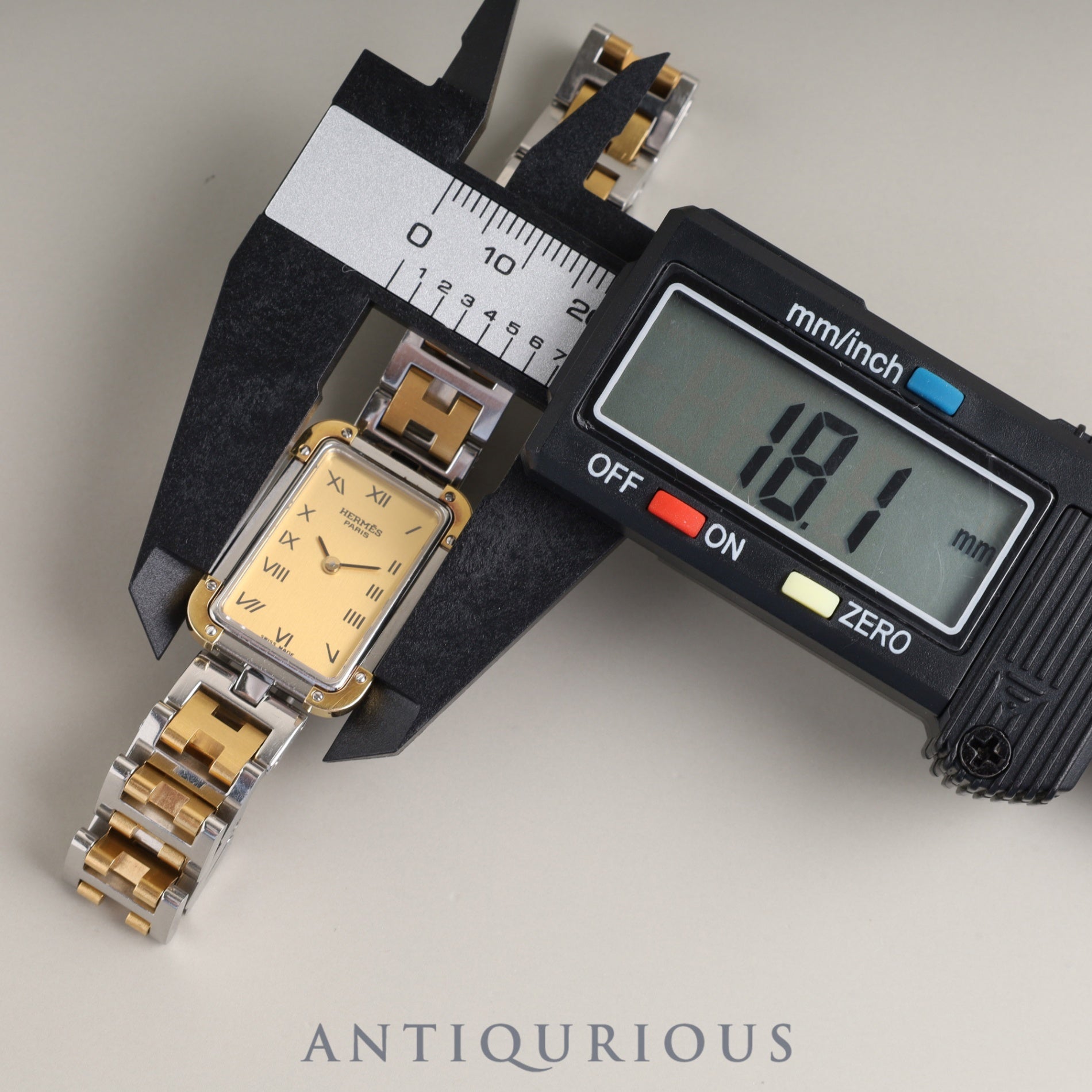 エルメス クロアジュール CR1.240 クォーツ Cal.976.001 SS/GP SS/GP ゴールド文字盤 オーバーホール済み