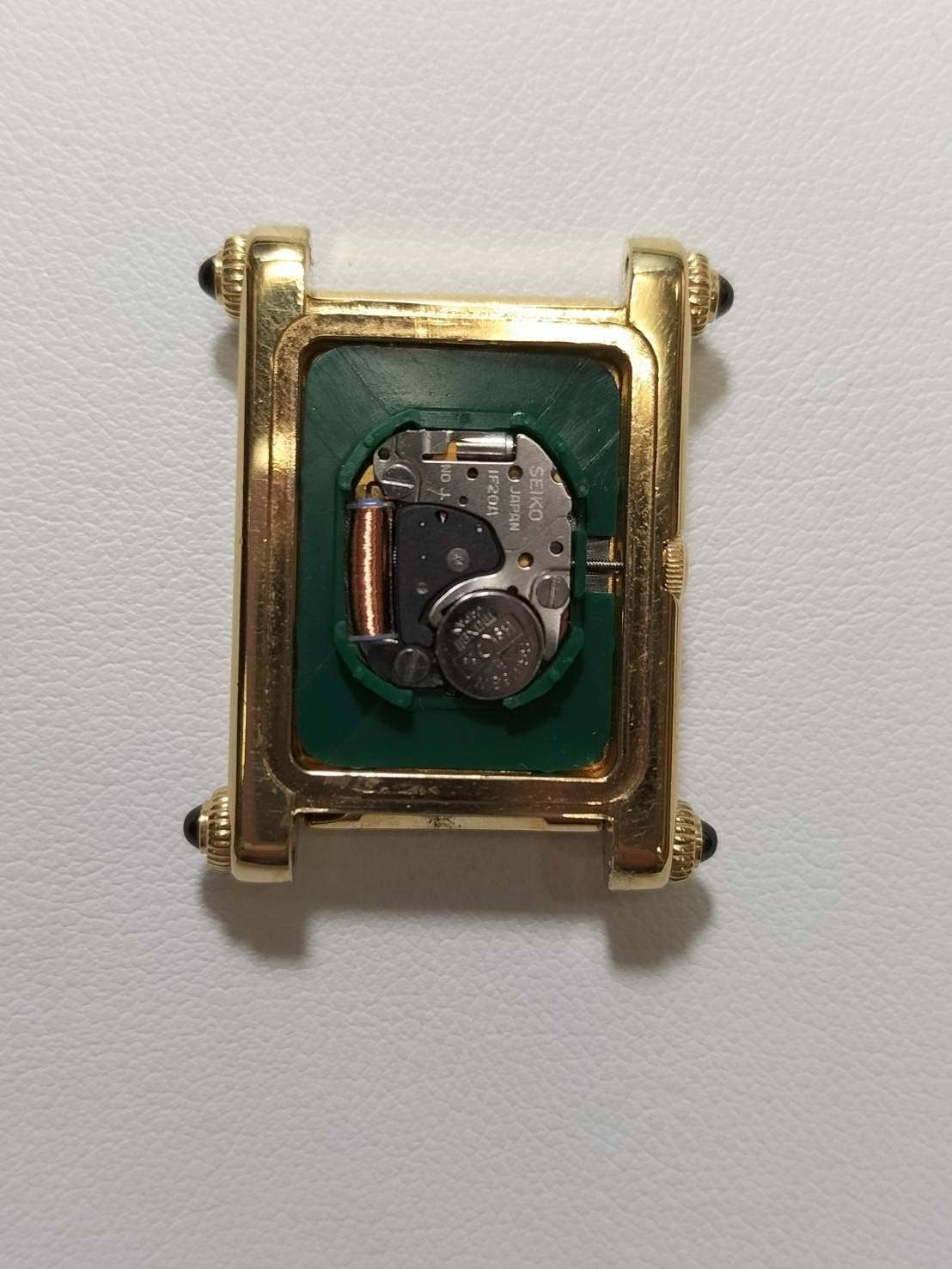 セイコー アスタリスク 渡辺雪三郎モデル 1F20-5E20 クォーツ Cal.- GP 純正革ベルト 純正バックル(GP)アイボリーローマン文字盤(JAPAN 1F20 OK40 T文字盤) オーバーホール済み