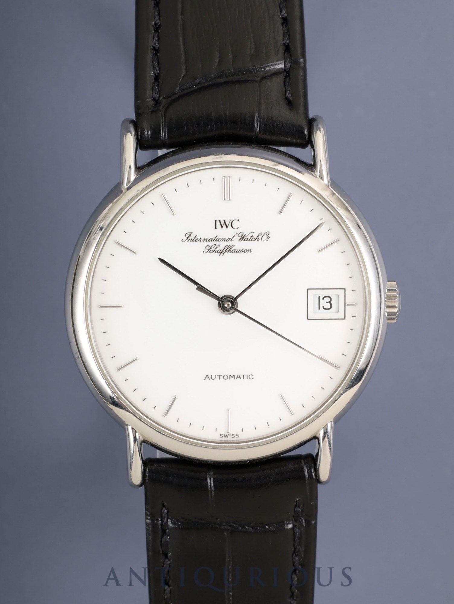 IWC ポートフィノ IW351320 自動巻き Cal.C.37521 SS 革 純正ピンバックル(SS)ホワイト文字盤 34mm 保証書(1997年)オーバーホール済み アイダブリュシー