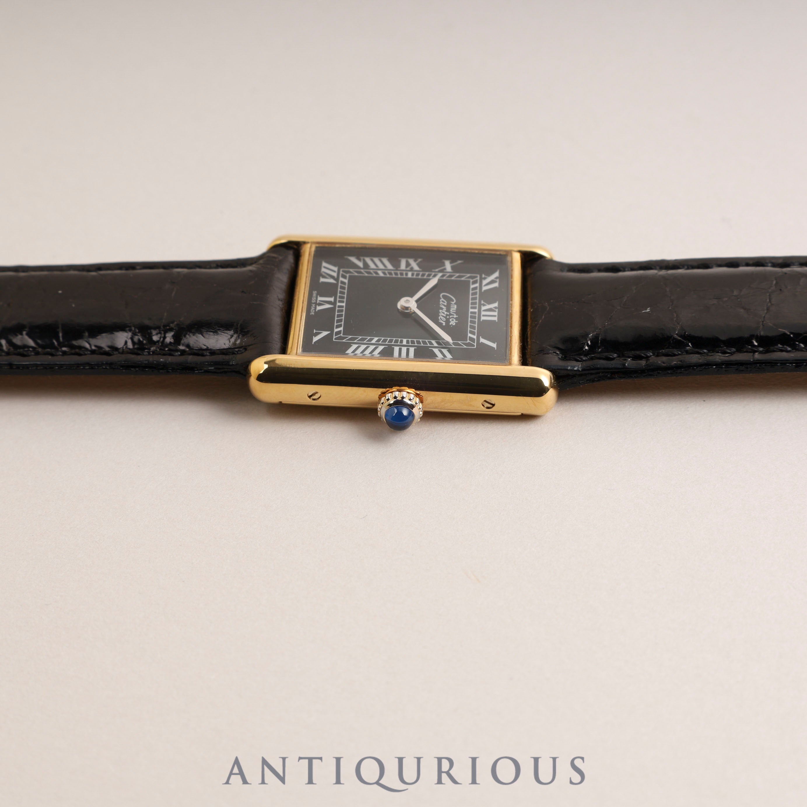 カルティエ マストタンク LM 手巻き ブラックローマン文字盤 新品仕上げ フルメンテナンス済み