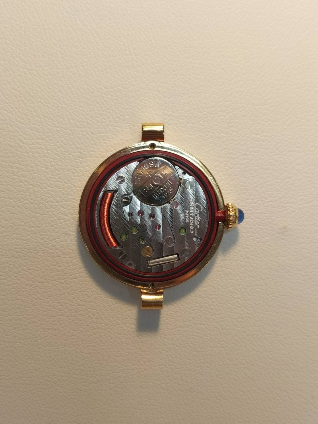 Cartier Must Vendome VLC SM 590004 Quartz Cal.90 SV925 Leather Genuine GP Deployment Buckle Center Gray Roman Dial Box Booklets Warranty (1993) Overhauled