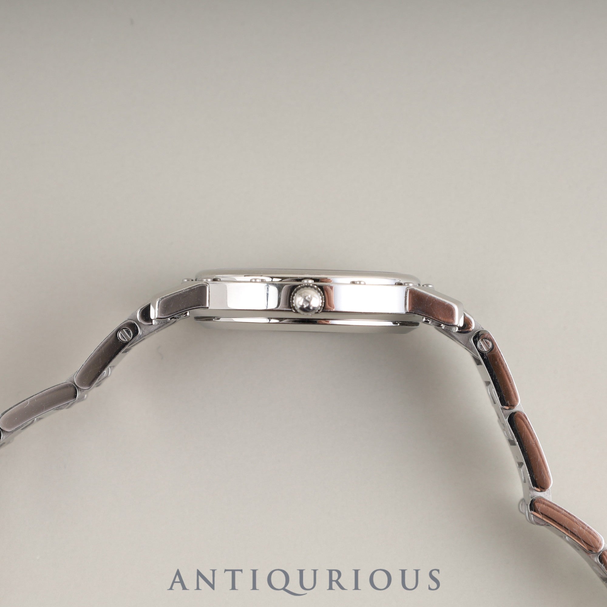 Hermes Clipper Oval CO1.210 Quartz Cal.976.001 SS SS White Guilloche Dial Overhauled