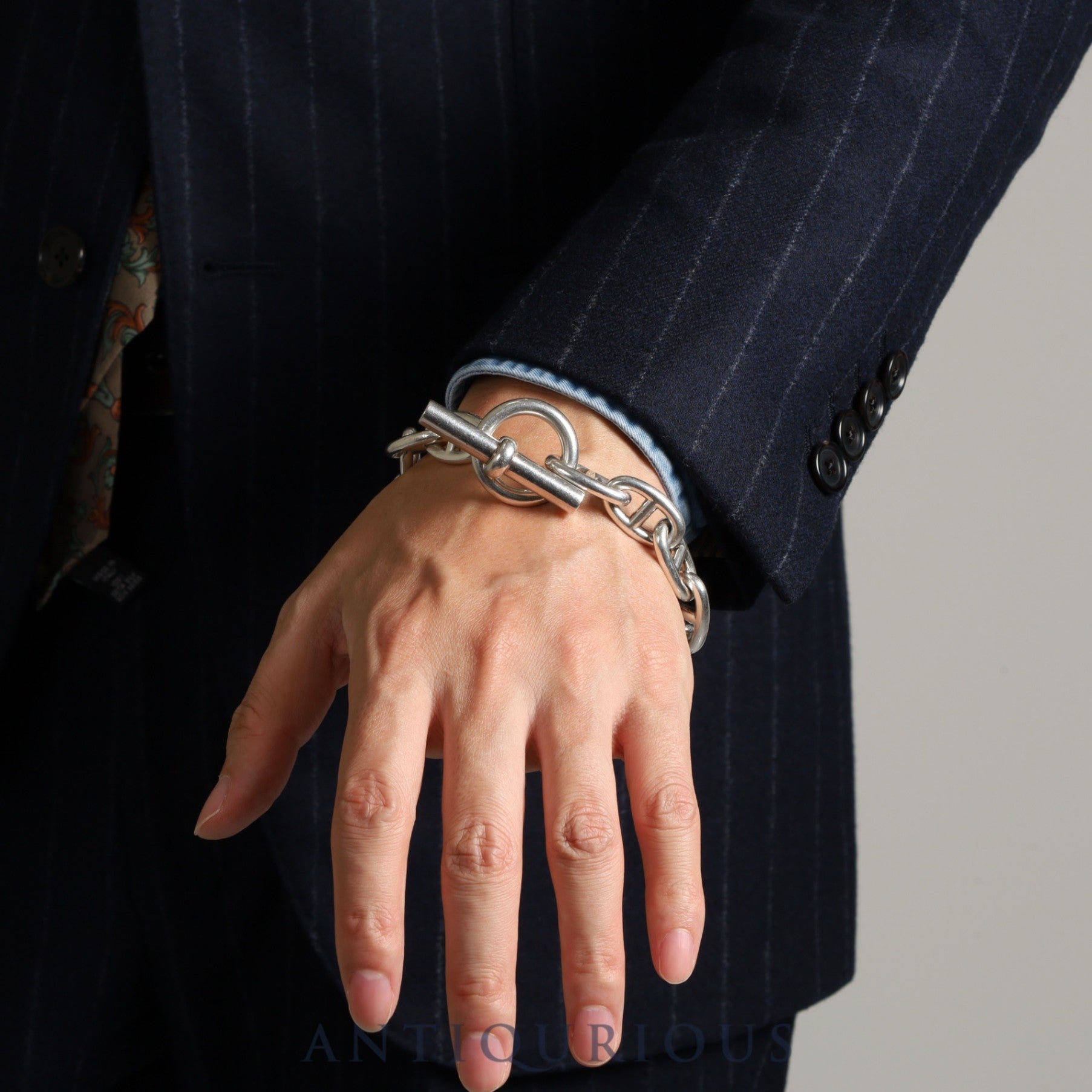 Hermes bracelet Chaine d'Ancre TGM 14 links Margiela period 925 no stamp