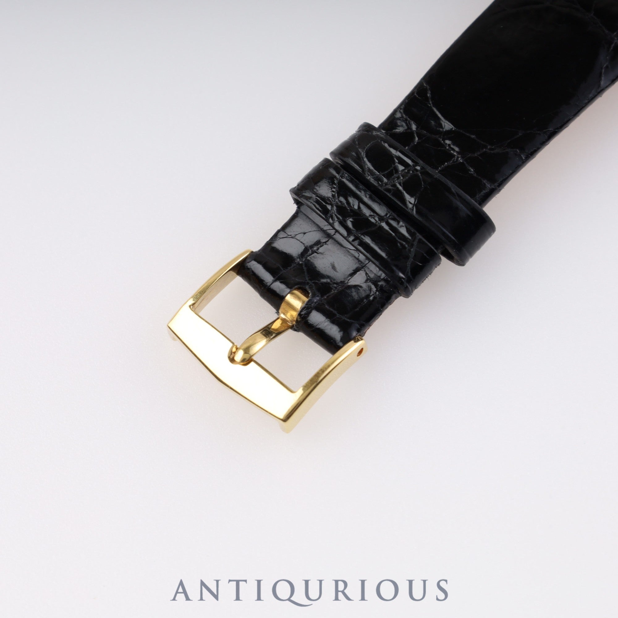 オーデマ・ピゲ オクタゴンケース 手巻き Cal.K2001/1A YG 革 純正尾錠(750)ブラック文字盤 箱