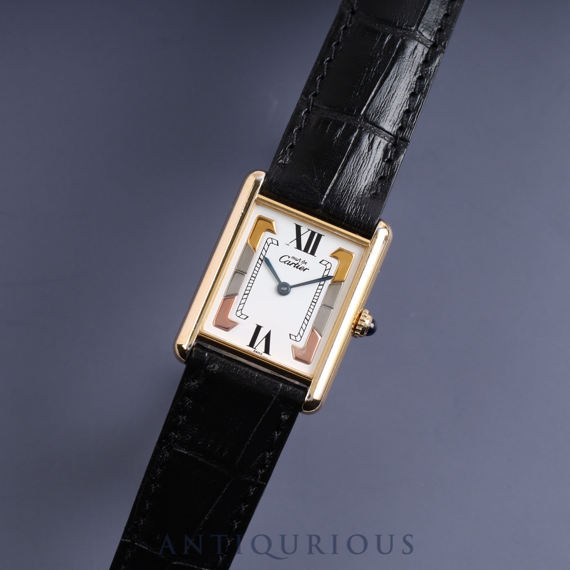 Cartier Must Tank LM QZ Trinity Dial Open Guarantee Box