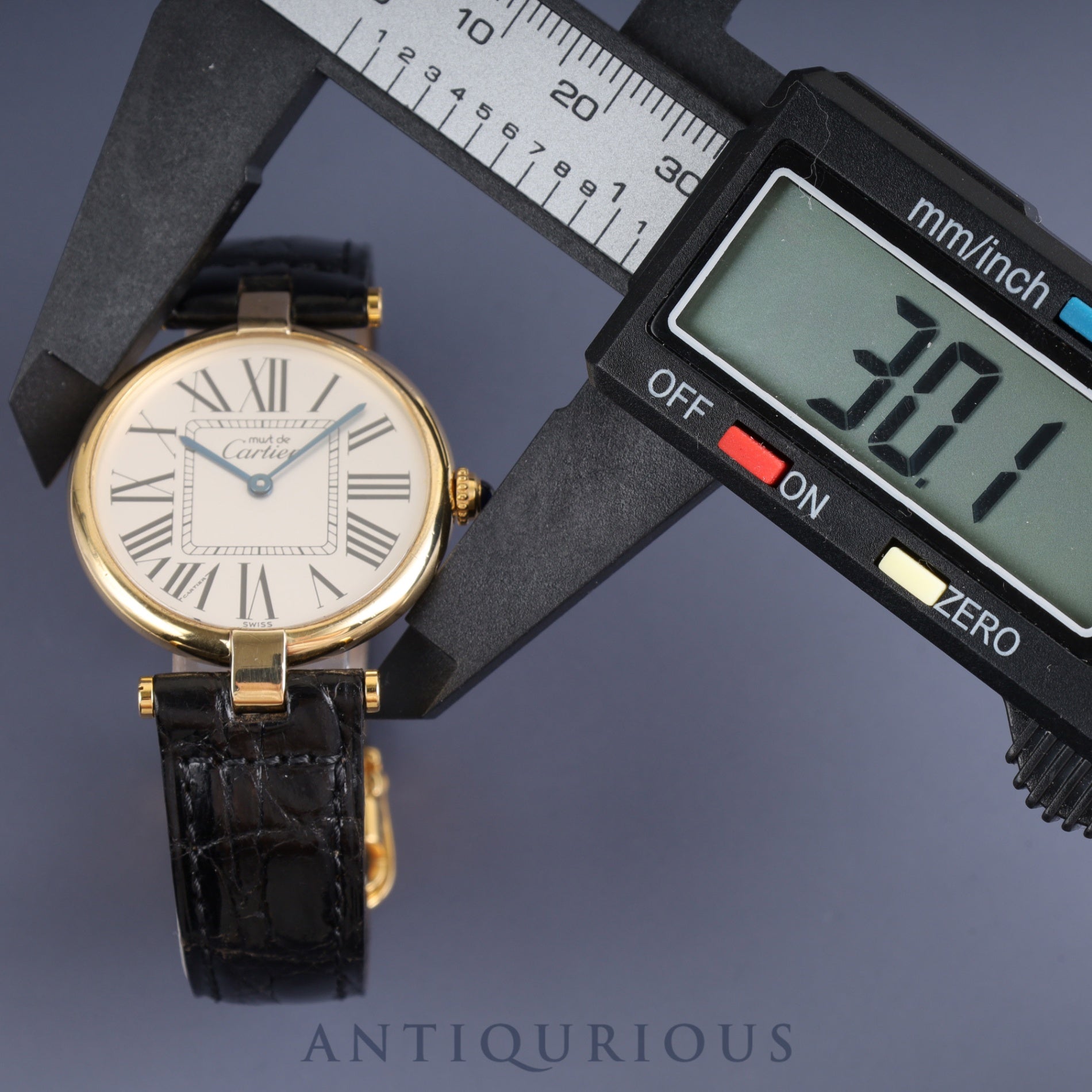 Cartier Must Vendome 590003 / W1005454 Quartz Cal.690 SV925 Genuine leather strap Genuine D buckle (GP) Opalan dial Overhauled