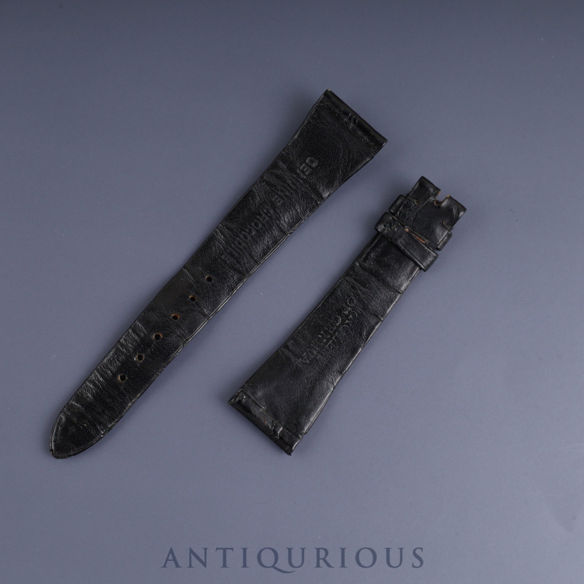 Rolex Cellini 4014 manual winding Cal. 1601 750 leather watch with genuine stainless steel buckle, blue dial, 22 x 29mm, 34th series (1971), genuine leather strap (shows signs of use), overhauled.