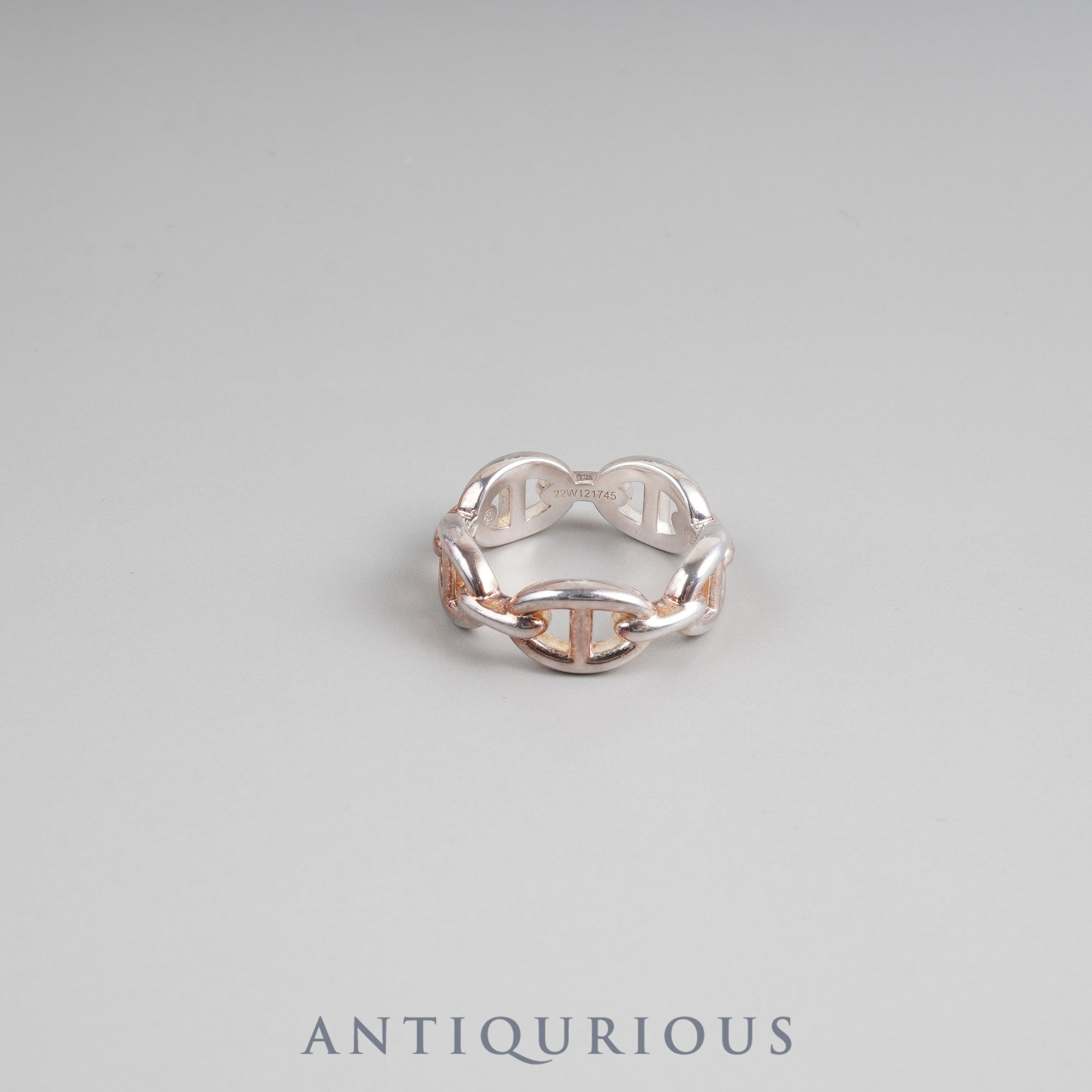 エルメス リング シェーヌダンクル アンシェネ PM SV925 #53 箱 冊子 保証書(2022年) カード 22年刻