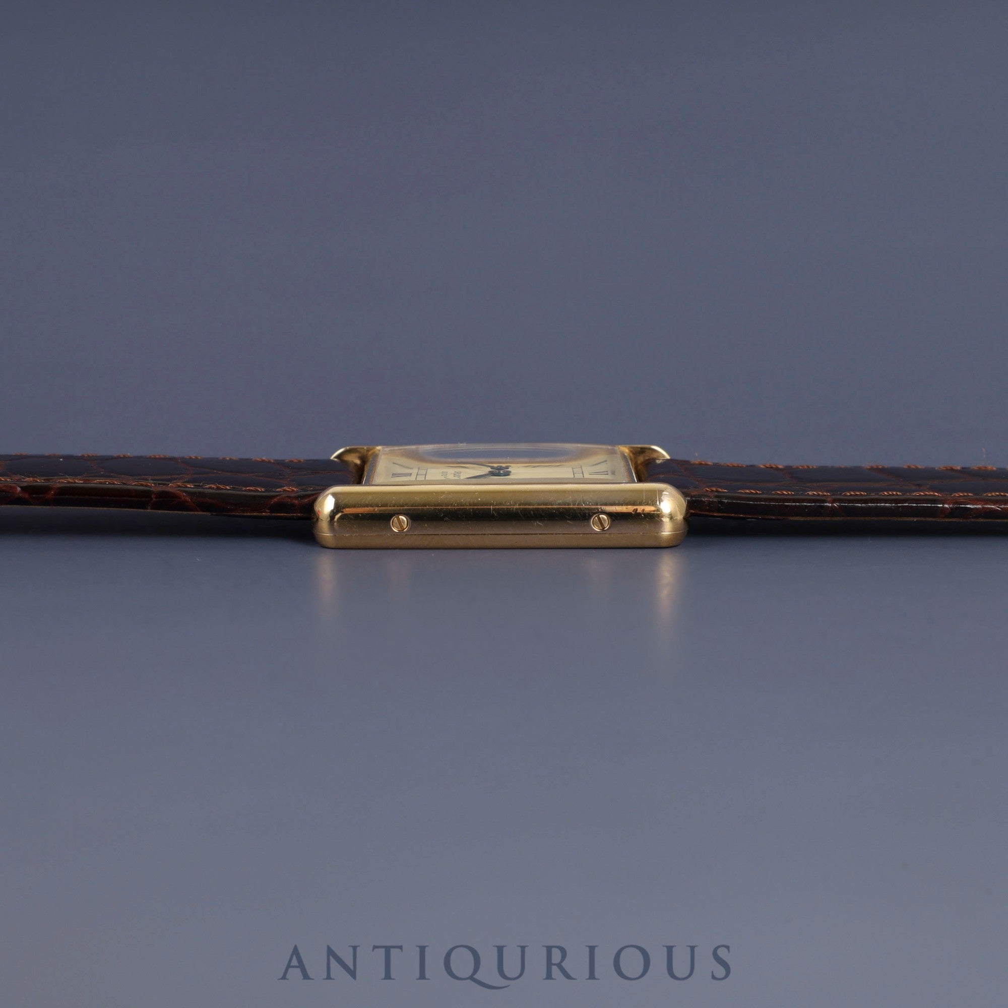 カルティエ マストタンク LM W1002753 / 590005 クォーツ Cal.90 SV925 革 純正尾錠(GP)アイボリーローマン文字盤 オーバーホール済み