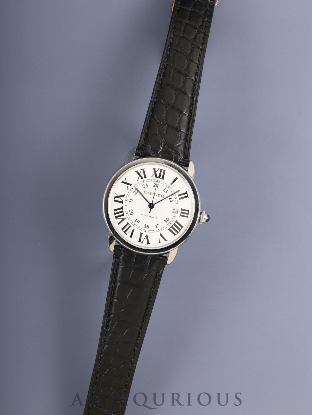 Cartier Ronde Solo XL W6701010 / 3517 Automatic Cal.2892A2 SS Leather with Genuine Deployant Buckle (SS) Silver Roman Dial (SWISS MADE) Box, Booklets, Warranty Card (2013), DVD, Genuine Leather Strap. Overhauled.