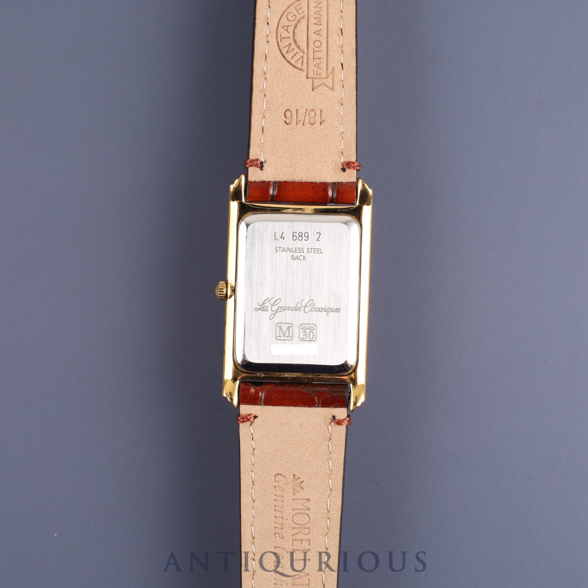 ロンジン グランドクラシック L4.689.2 クォーツ Cal.L176.2 SS / GP 革 純正尾錠(GP)シャンパンローマン文字盤 オーバーホール済み