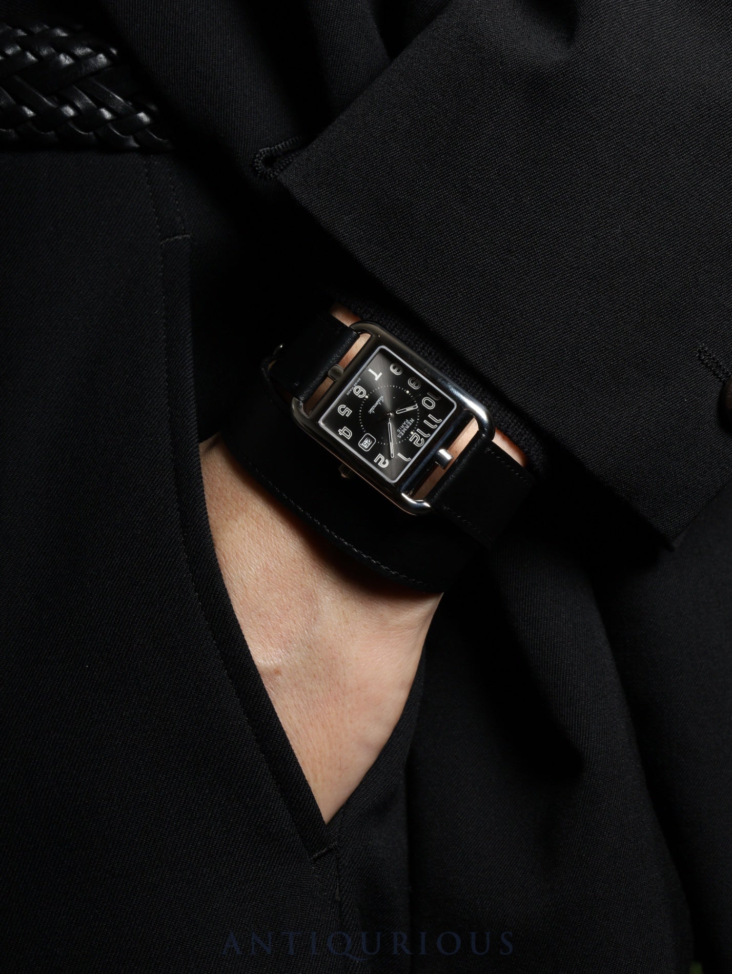 エルメス ケープコッド CC1.710 自動巻き Cal.- SS 革 純正尾錠(SS)グレーアラビア文字盤 保証書 エルメスにてにてコンプリートサービス済み