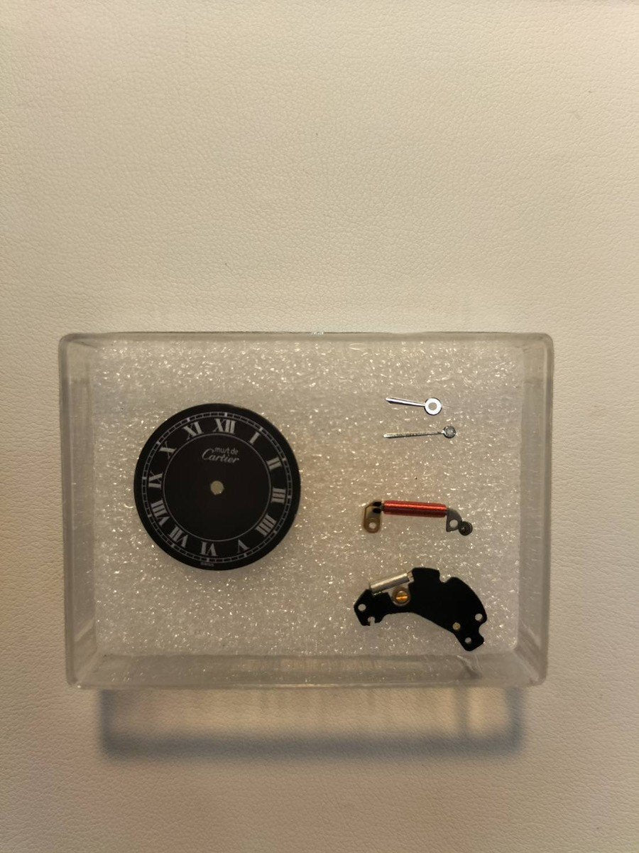 カルティエ マスト ヴァンドーム VLC SM 18 クォーツ Cal.81 SV925 革 純正尾錠(GP)ブラックローマン文字盤 箱 オーバーホール済み