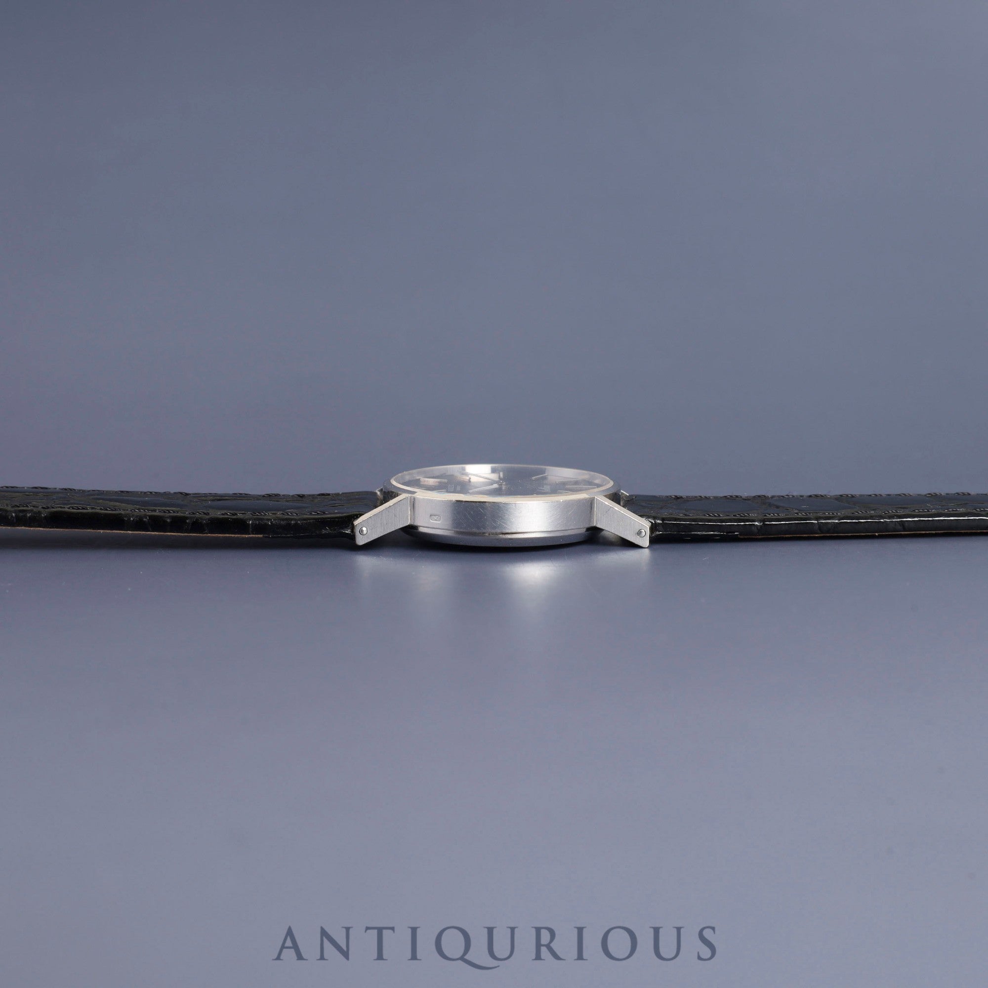 ロレックス チェリーニ 3810 手巻き Cal.1600 750WG 革 社外尾錠(SS)グレー文字盤 24mm 3番台(1971年)オーバーホール済み