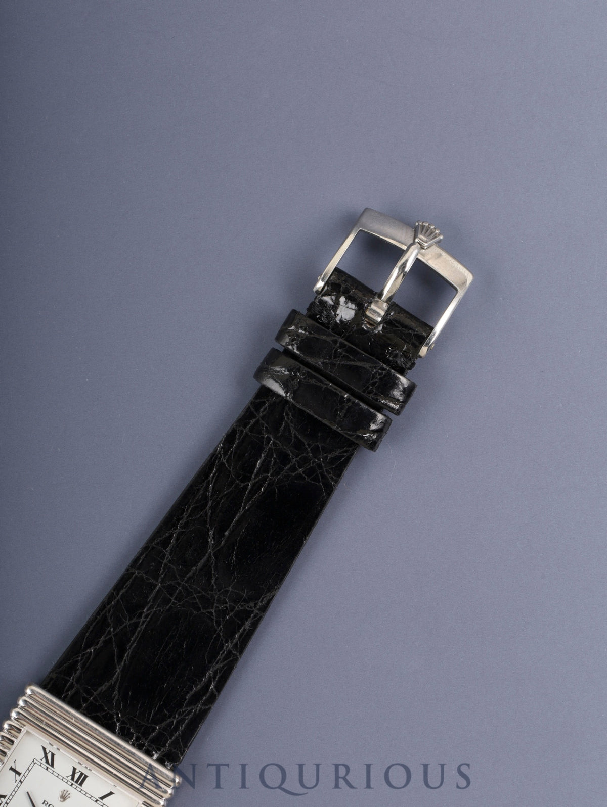 ロレックス チェリーニ 4012 手巻き Cal.1600 750WG 革 純正ピンバックル(SS)ホワイトローマン文字盤(SWISS表記)38番台 (1973年) オーバーホール済み