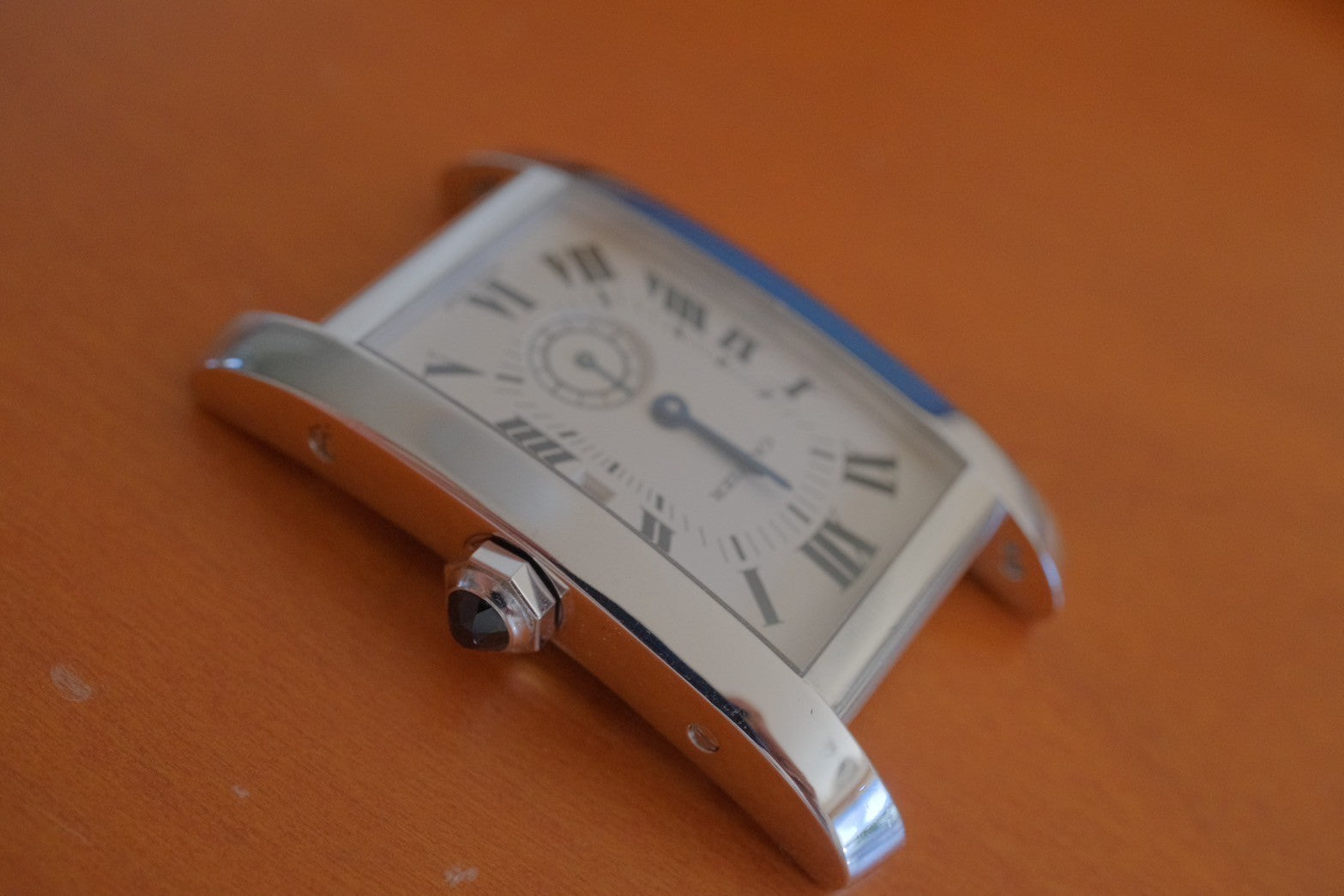 カルティエ タンクアメリカン MM W2600751 / 3012905 クォーツ Cal.012 750 革 純正Dバックル(750)ホワイトローマン文字盤 オーバーホール済み