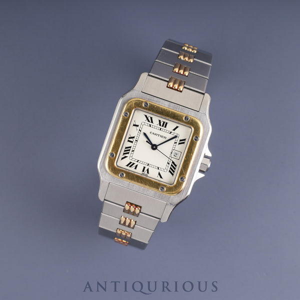 Cartier Santos Galbee LM 2961 Automatic SS/YG SS/YG Godron bracelet Ivory dial Overhauled