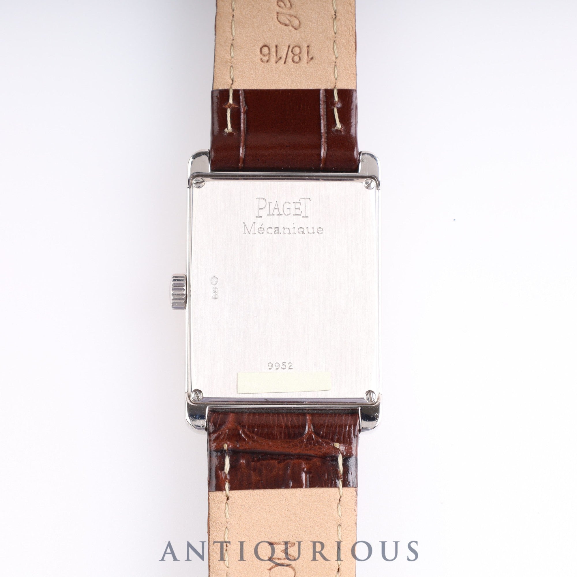 Piaget A Lacienne 9952 Manual winding Cal.9P2 WG Leather Genuine buckle (750) Pink dial Warranty (1997)