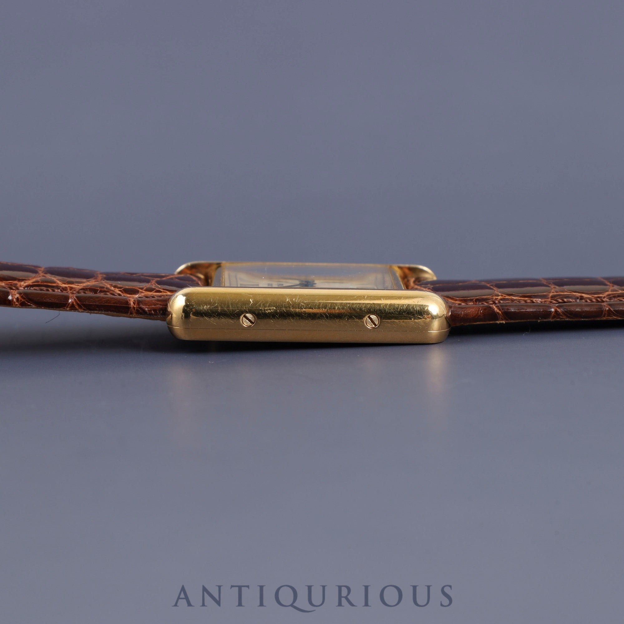 カルティエ マストタンク SM 150周年記念モデル W1010195 クォーツ Cal.057 SV925 革 純正尾錠 Dバックル(GP) ホワイトローマン文字盤 1997年 箱 保証書 オーバーホール済み