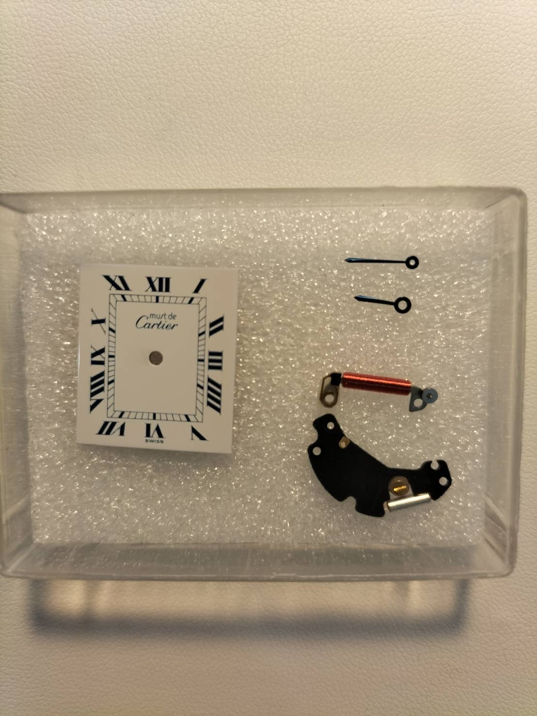 Cartier Must Tank LM 681006 Quartz Cal.81 SV925 Leather Genuine Buckle (SS) White Roman Dial Overhauled