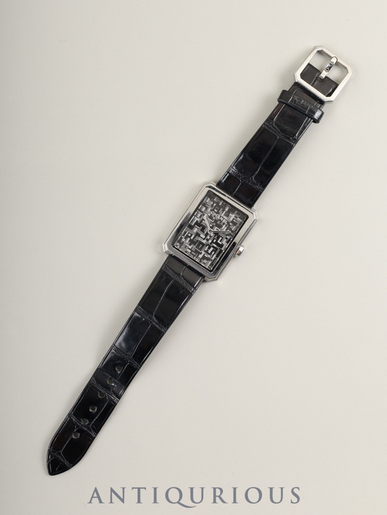 シャネル ボーイフレンド ネオツイード 世界1000本限定 H6128 クォーツ SS 純正革ベルト 純正尾錠(SS)グレー文字盤 箱 保証書(2019年)冊子 オーバーホール済み