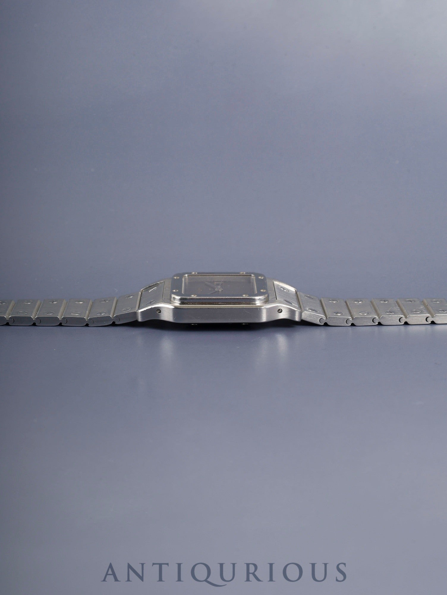 カルティエ サントス カレ LM 13453 / 2960 自動巻き Cal.2671-1 SS SS ゴーストグレー文字盤(SWISS 表記) 箱 冊子 保証書(1987年 / 個人名記載あり) オーバーホール済み