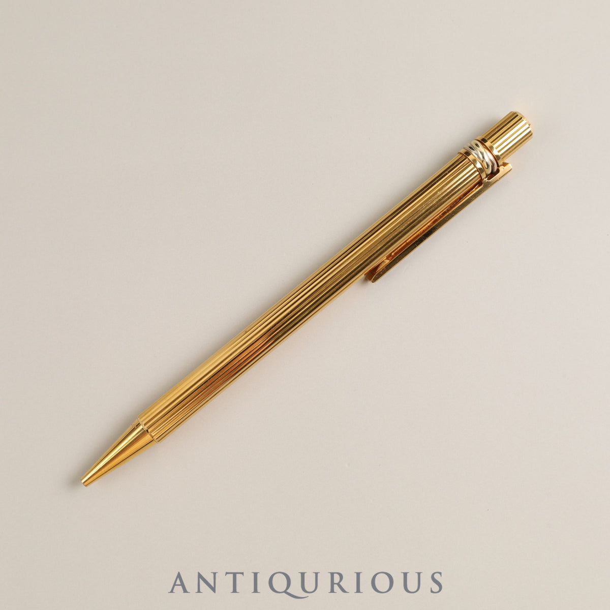 Cartier カルティエ トリニティ ツイスト式ボールペン インク青 ゴールド