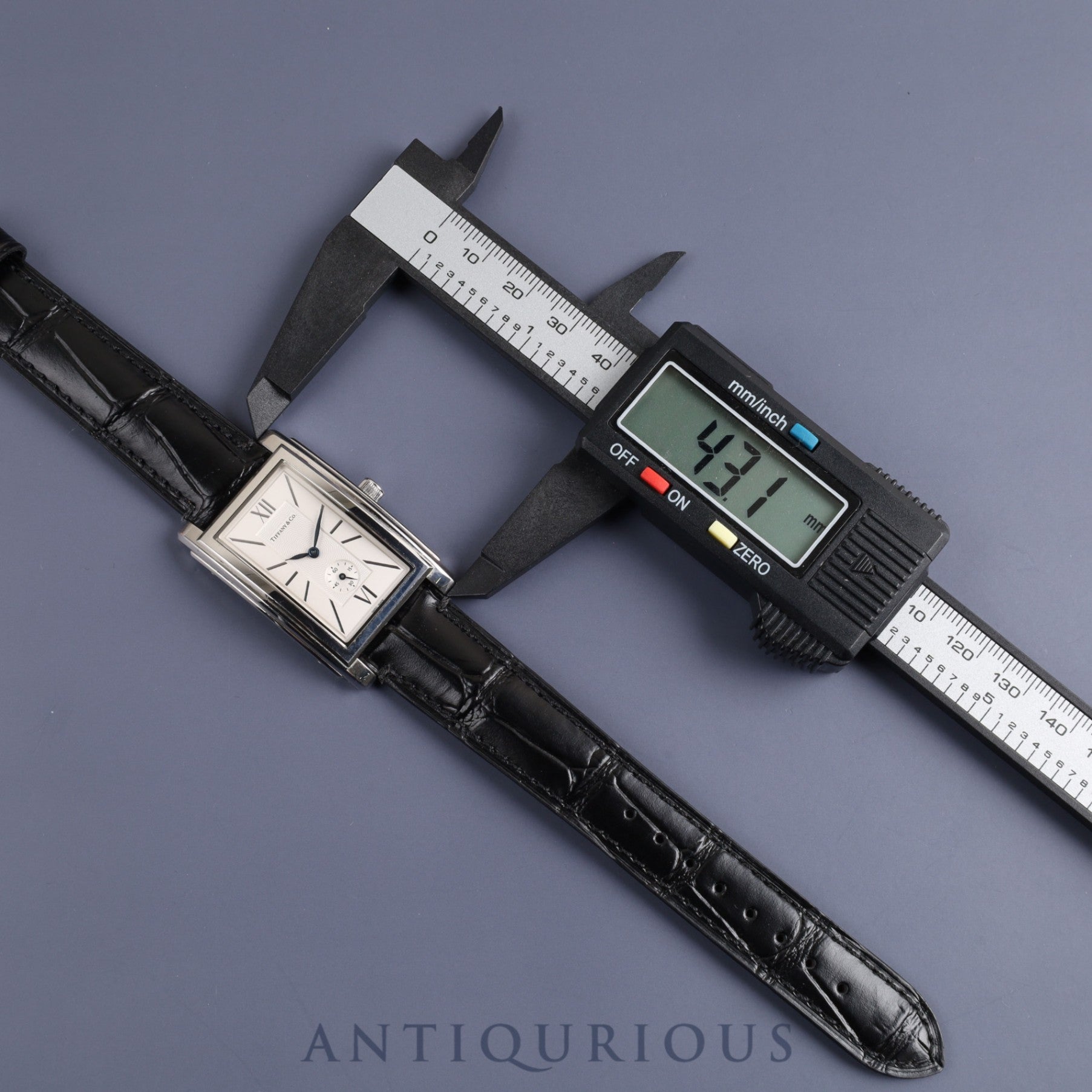 ティファニー グランドスモールセコンド Z0030.13.10A21A40A クォーツ Cal.980.163 SS 革 純正尾錠(SS)ホワイト文字盤 箱 保証書(2018年) オーバーホール済み