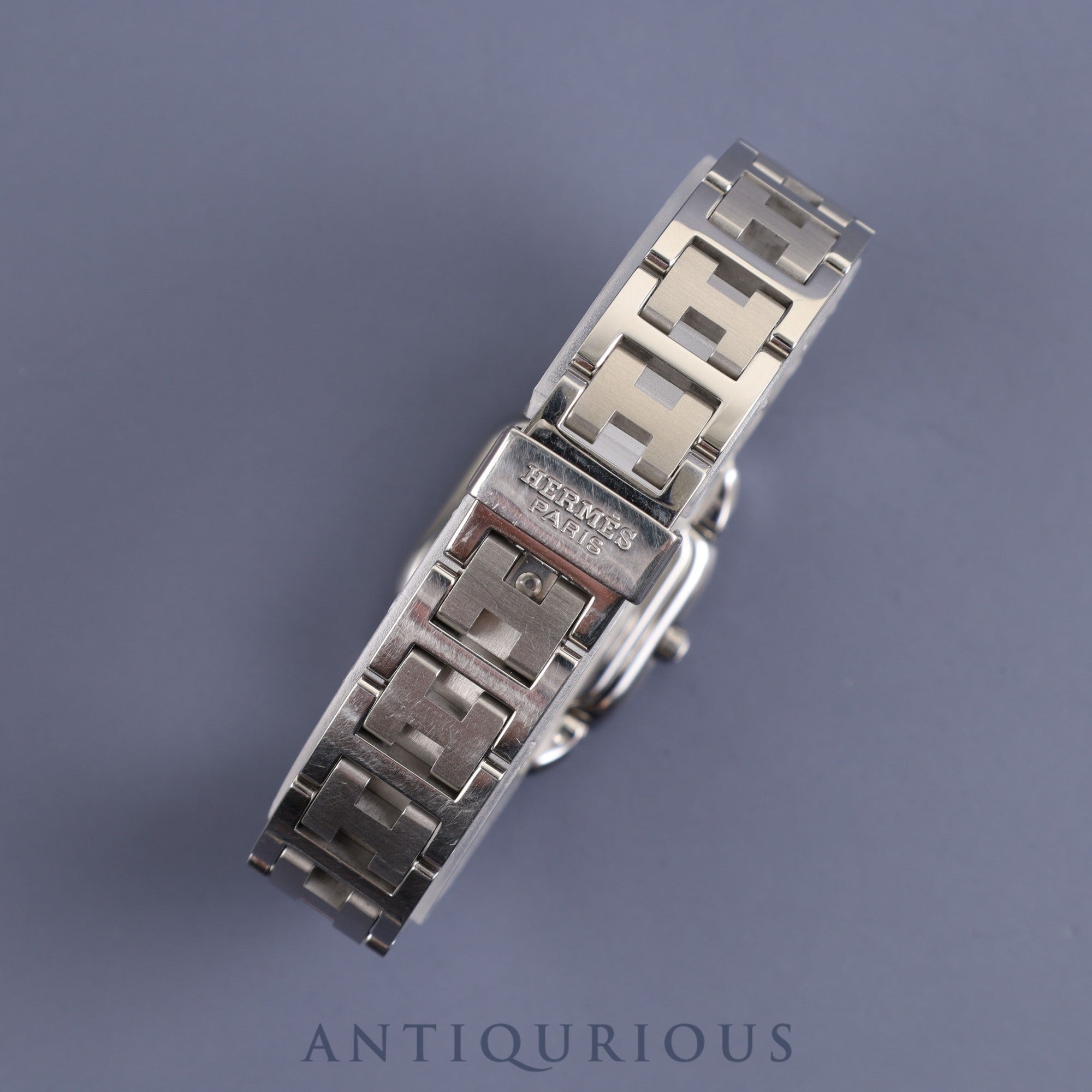 Hermes Rally RA1.210 Quartz Cal.976.001 SS White Dial Warranty (2002) Box Overhauled