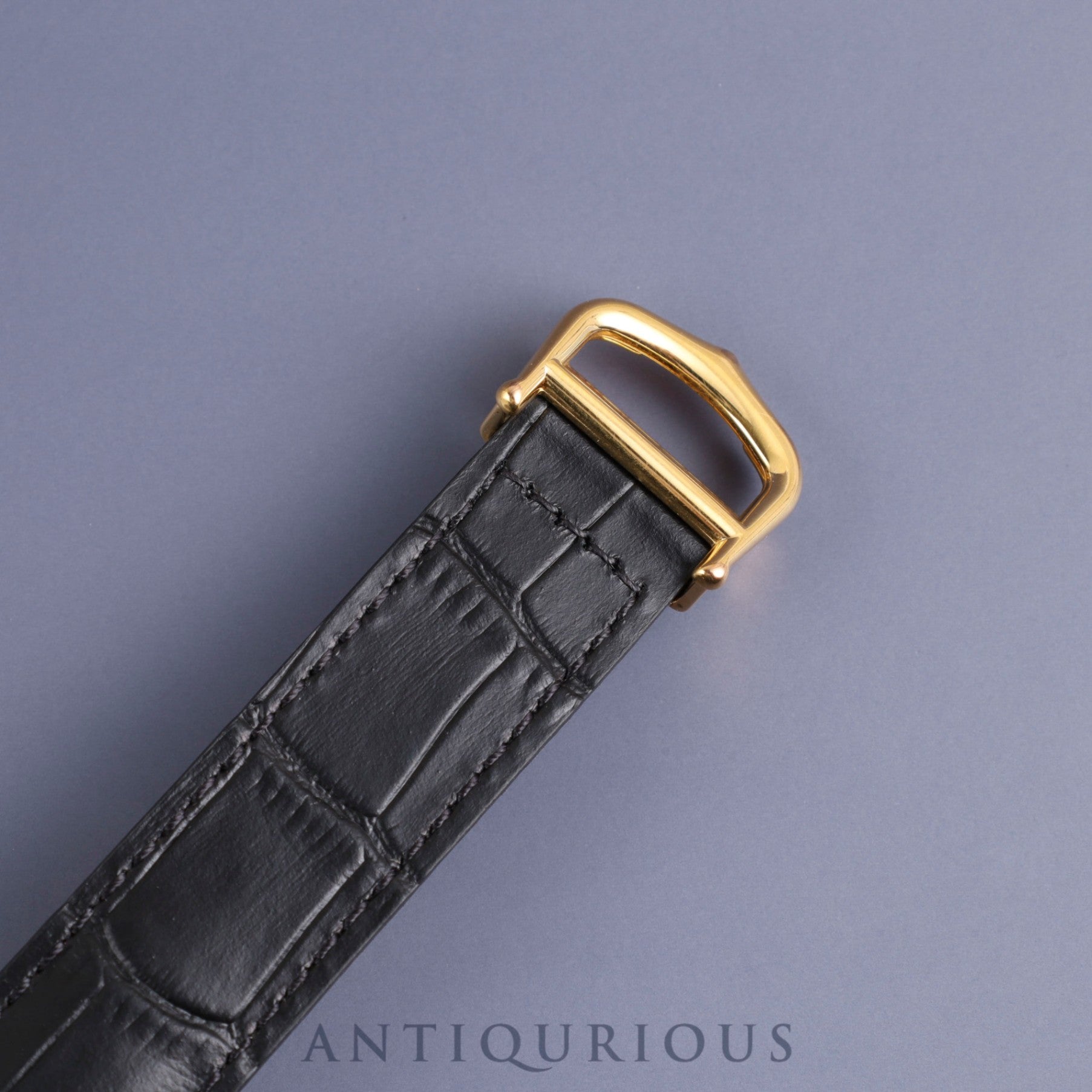 Cartier Must Tank LM 590005 Quartz Cal.90 SV925 Leather Genuine D-buckle (GP) White Arabic dial Overhauled