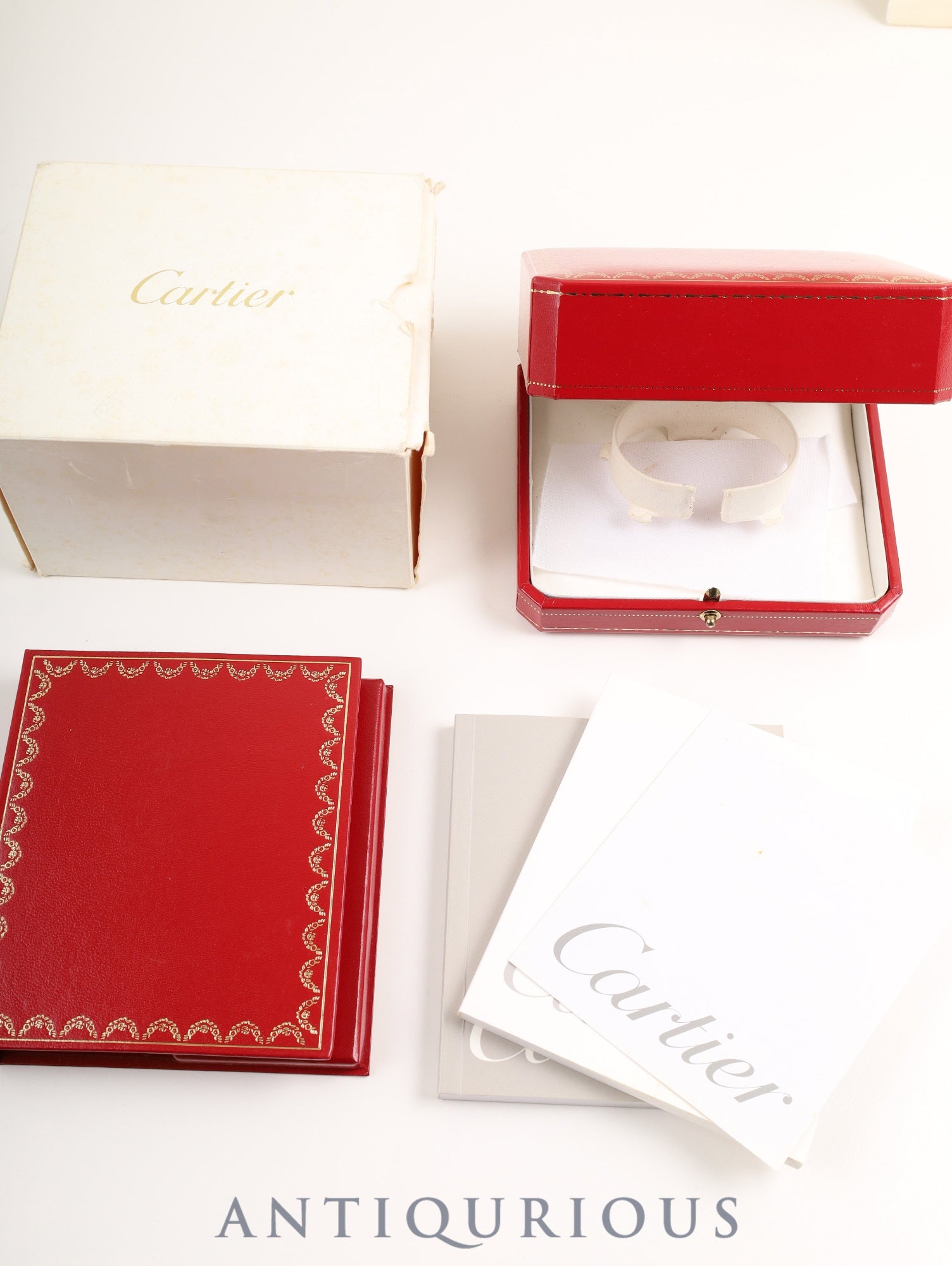 カルティエ マストタンク GM(XL) W1017454 / 2413 クォーツ Cal.687 SV925 革 純正Dバックル(GP) アイボリーローマン文字盤 箱 冊子 保証書 (2004年)オーバーホー済み