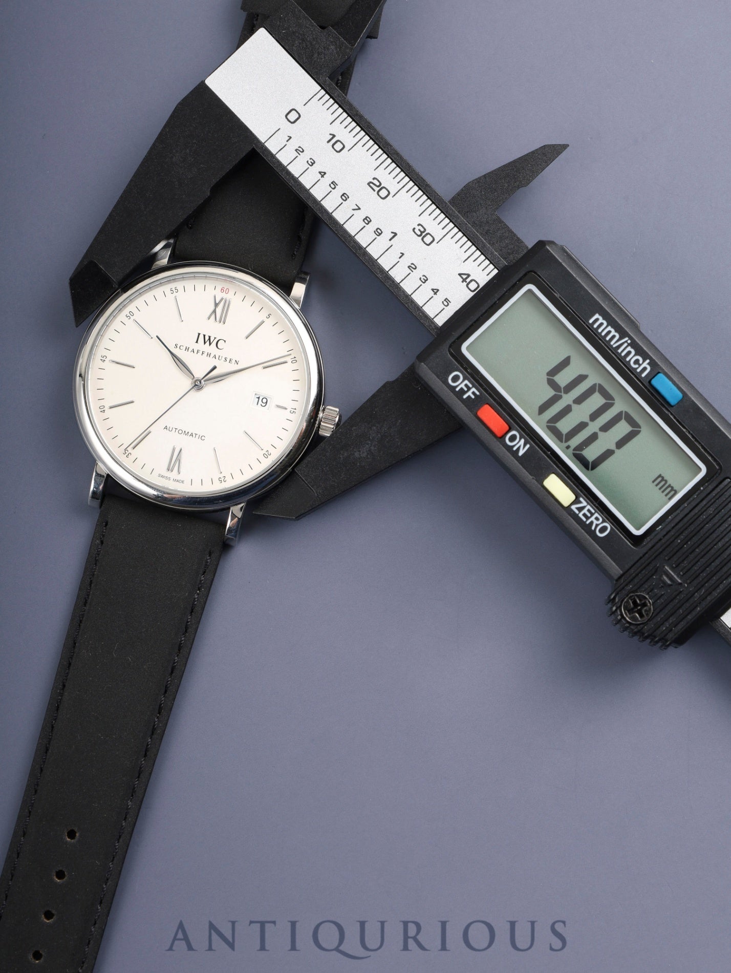 アイダブリュシー ポートフィノ IW356501 自動巻き Cal.C35111 SS 革 純正尾錠(SS)シルバー文字盤 純正革ベルト オーバーホール済み