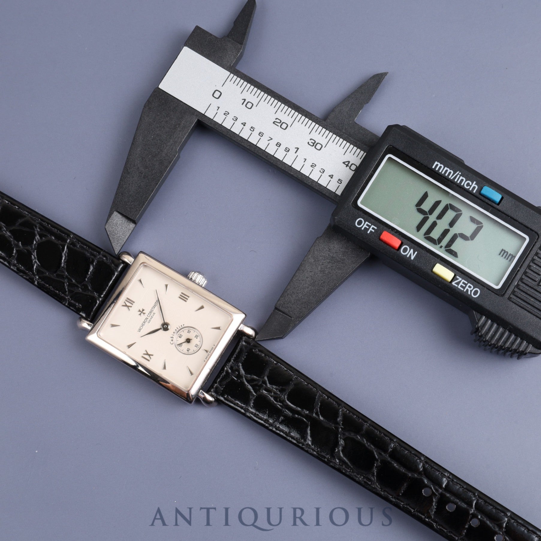 Vacheron Constantin Cabinotier 91001/00G-7 Manual winding Cal.1017 WG Leather Genuine buckle (750) Silver Roman dial Felt case Replacement genuine strap Complete service completed