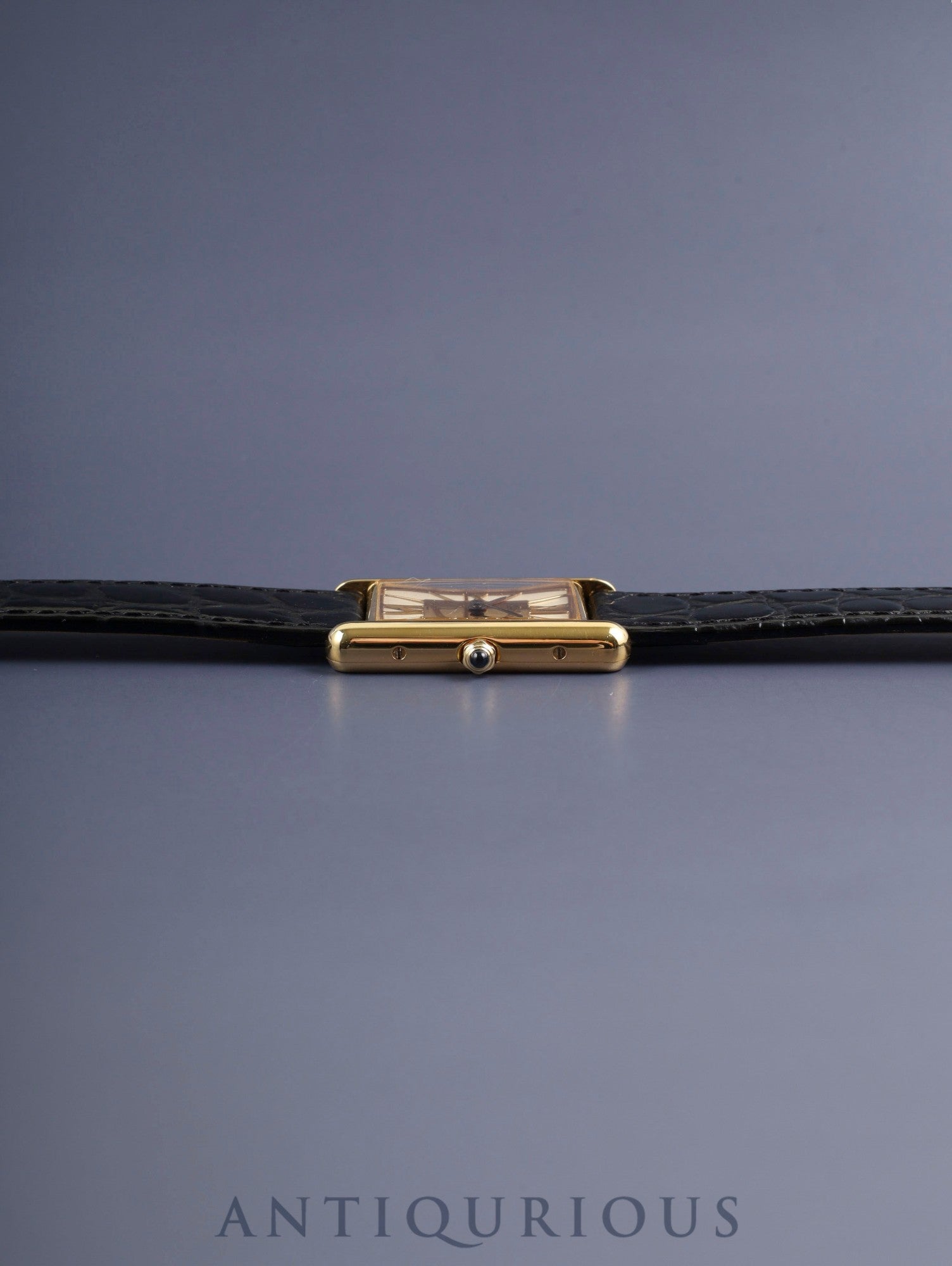 カルティエ マストタンク LM 6 81006 クォーツ Cal.81 SV925 革 純正尾錠(GP) アイボリークロワゾネ文字盤(SWISS表記) オーバーホール済み 新品仕上げ済み